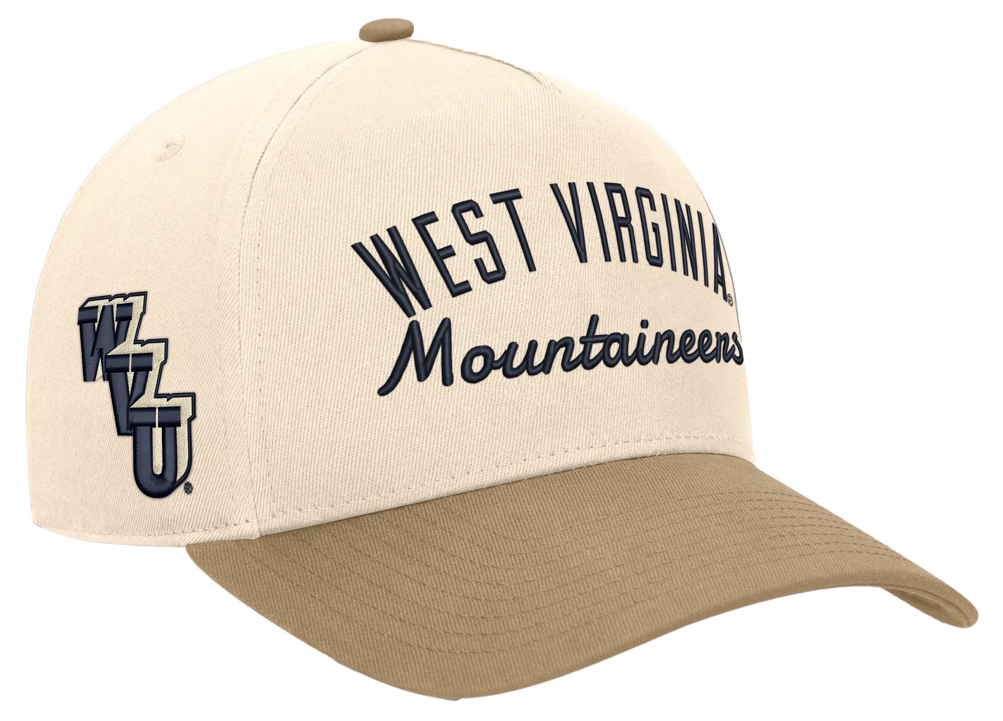 Nike Adult West Virginia Mountaineers Natural Rise Legacy A-Frame Structured Cap