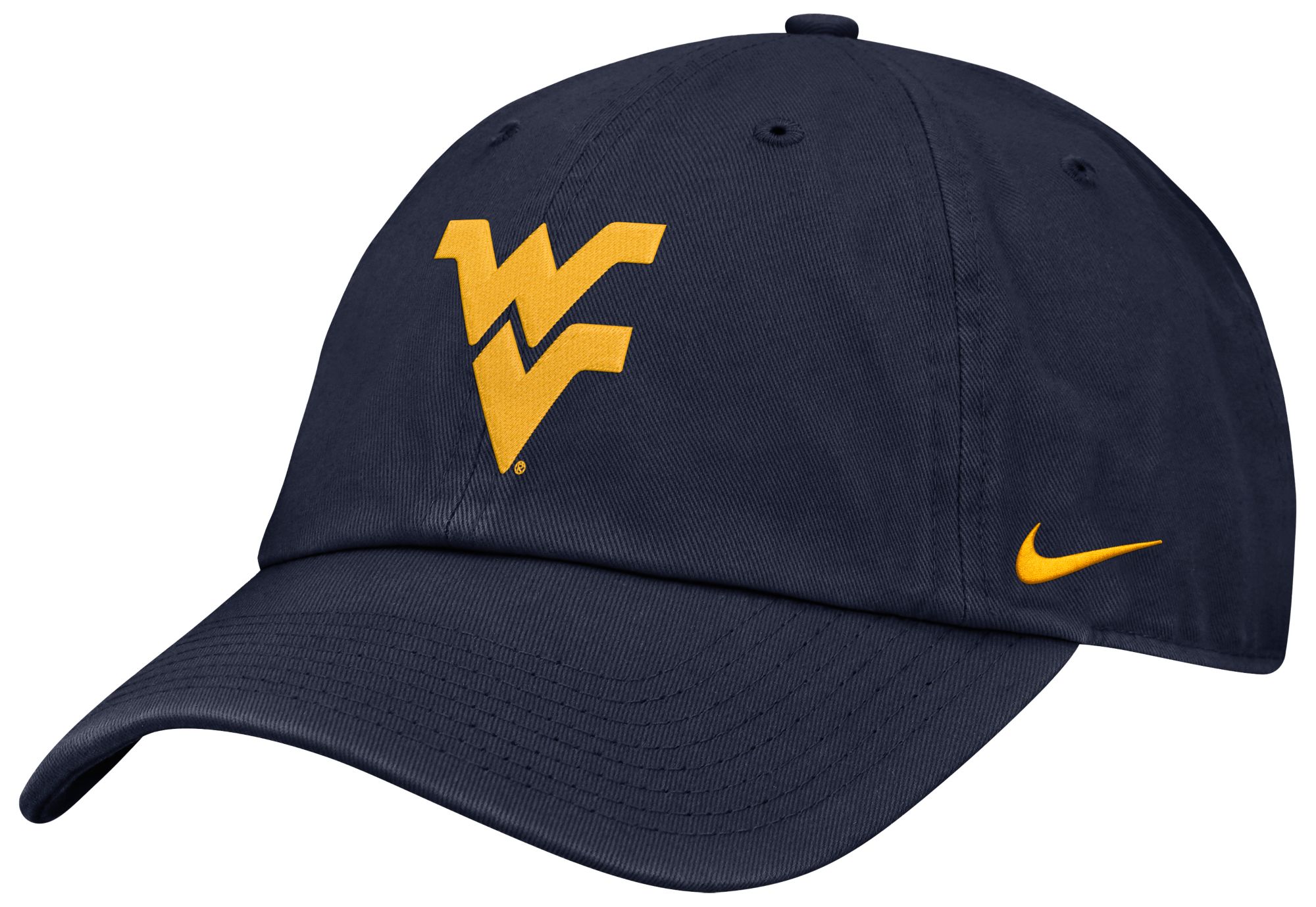 Nike Adult West Virginia Mountaineers College Navy Gameday Club Adjustable Cap