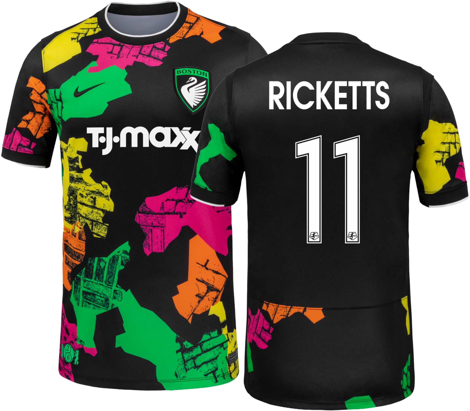 Nike Adult Boston Legacy FC Chloe Ricketts #11 Black 2026 Away Swingman Jersey