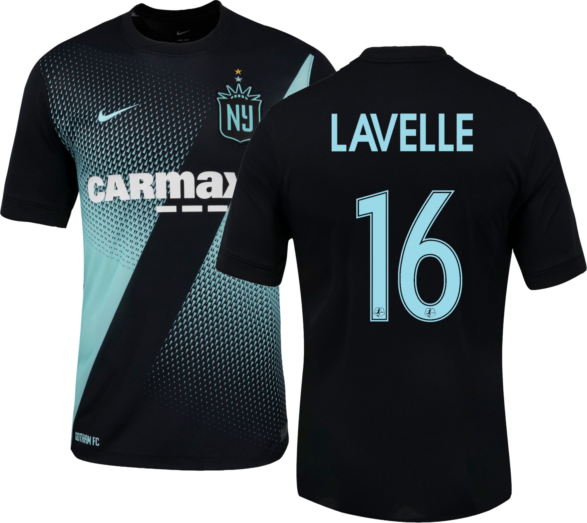 Nike Adult NJ/NY Gotham FC Rose Lavelle #16 Black 2026 Home Swingman Jersey