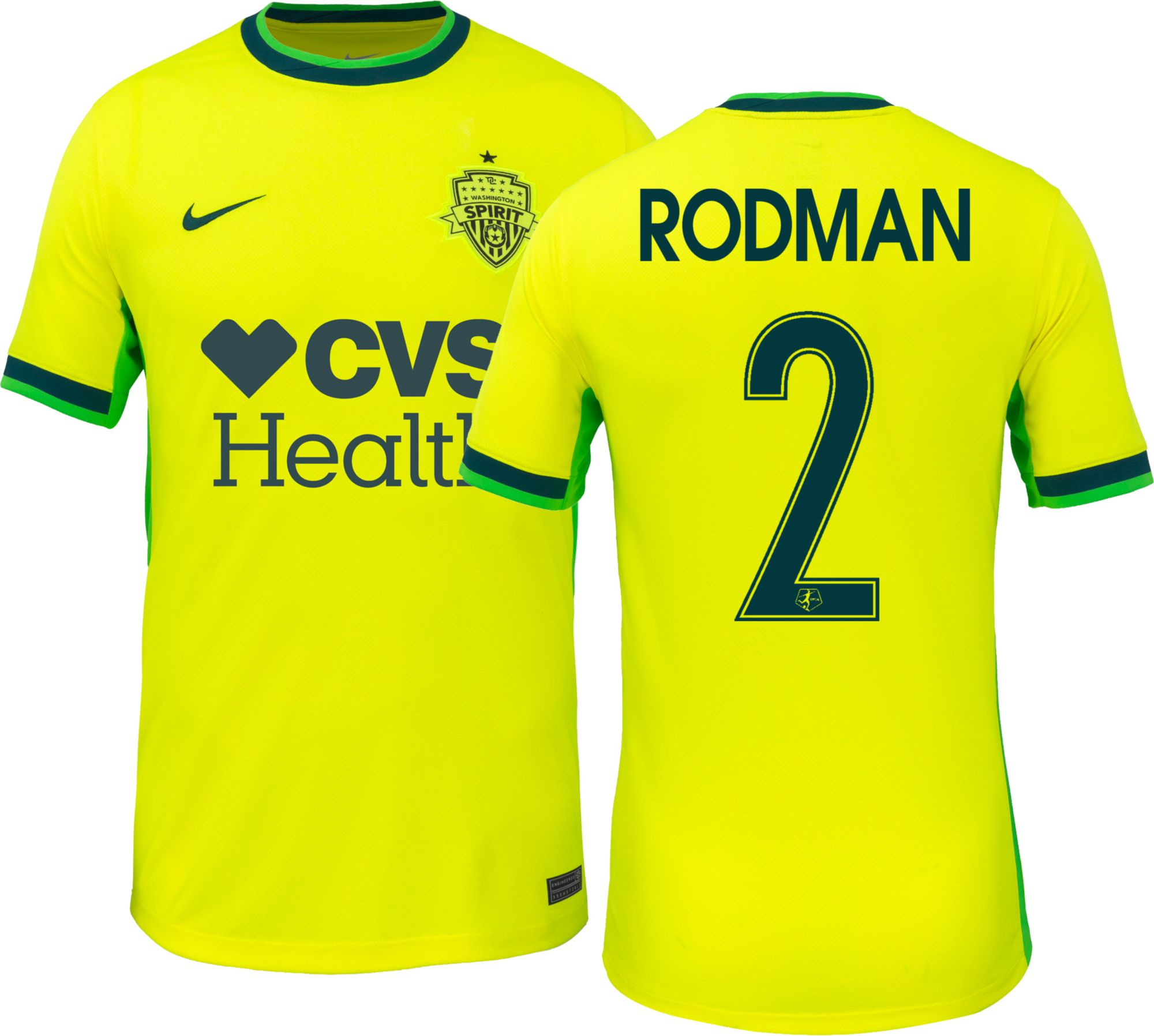 Nike Adult Washington Spirit Trinity Rodman #2 Yellow 2026 Away Swingman Jersey