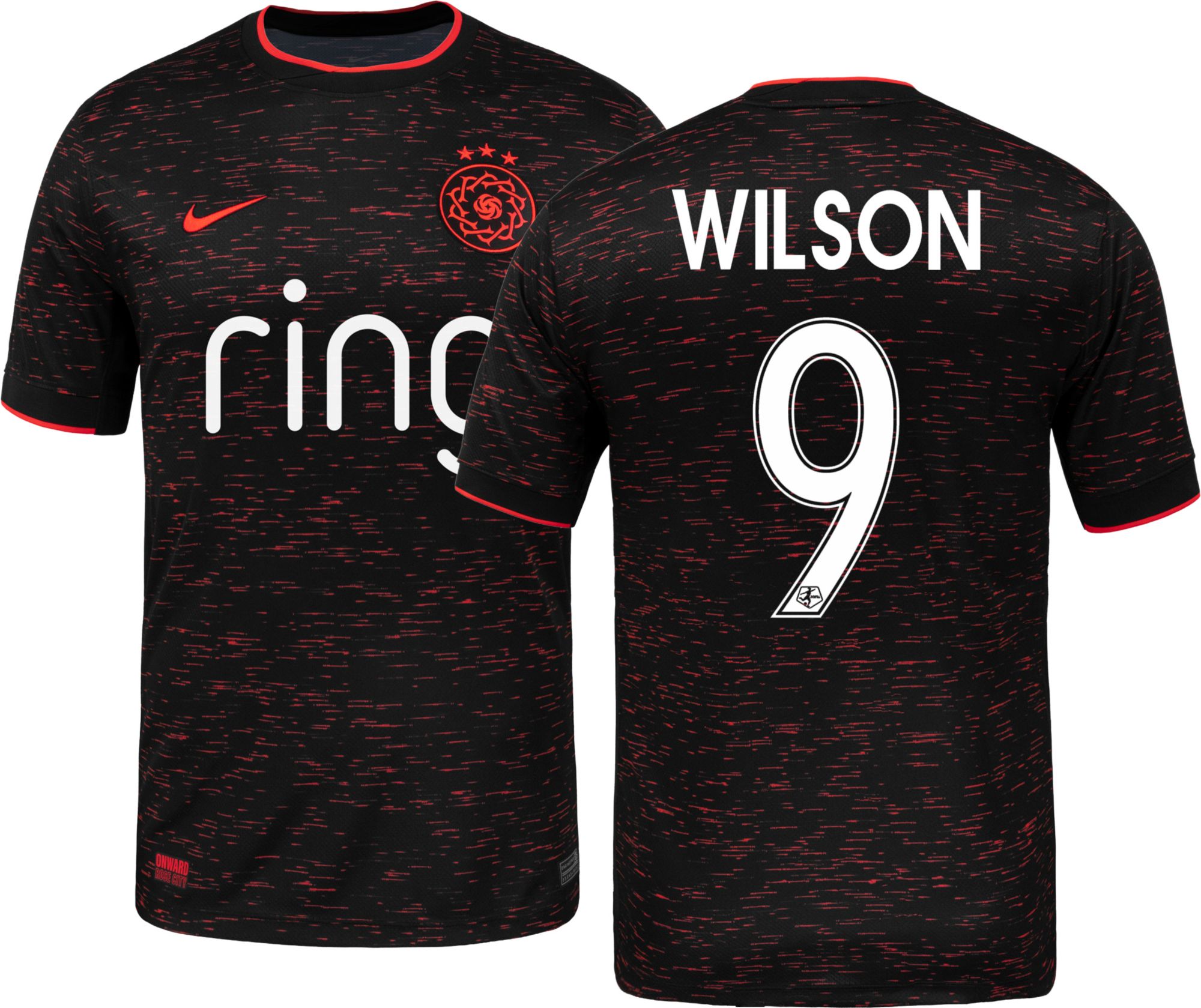 Nike Adult Portland Thorns Sophia Wilson #9 Black 2026 Away Swingman Jersey