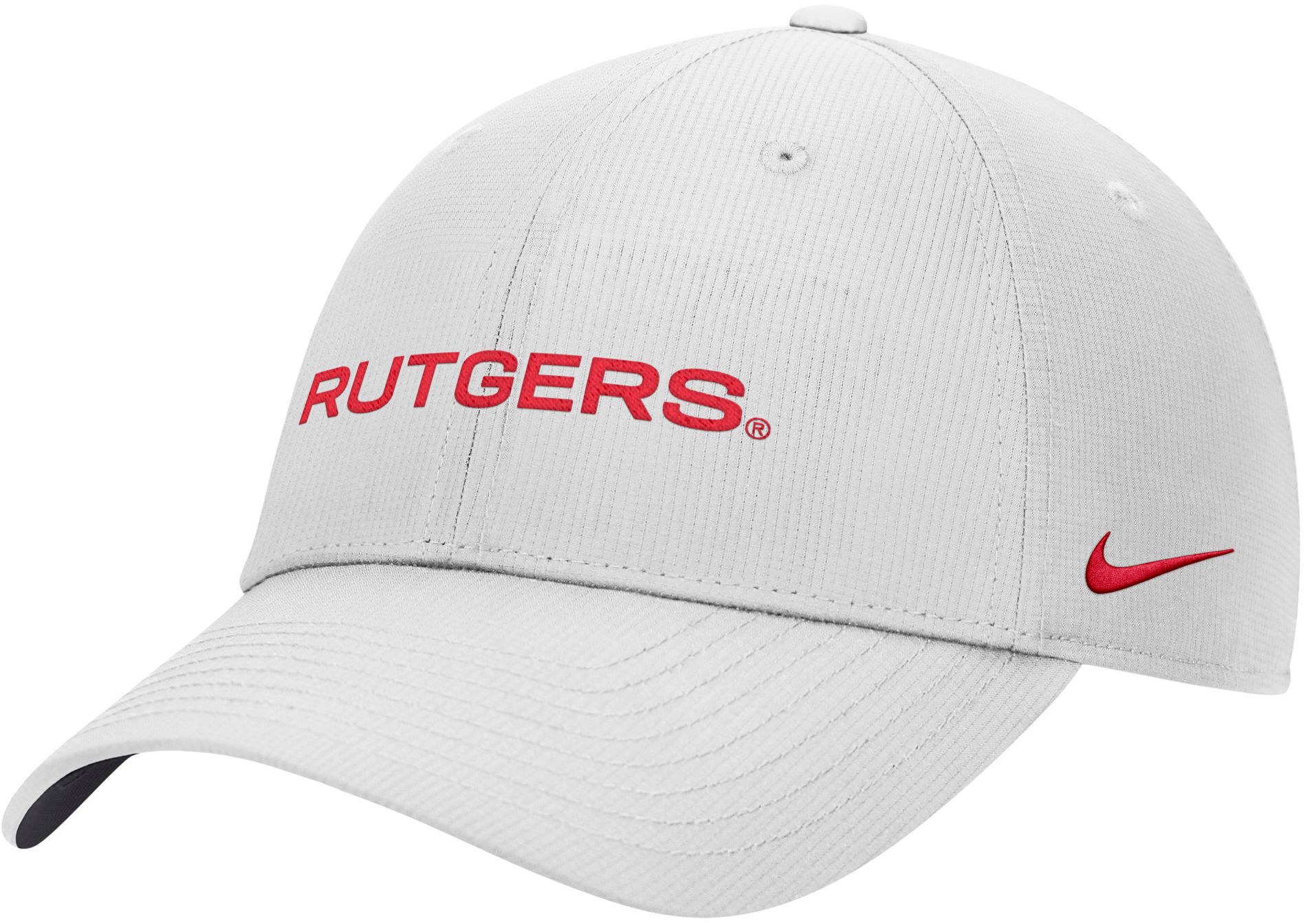 Nike Adult Rutgers Scarlet Knights White Rip Stop Club Adjustable Hat
