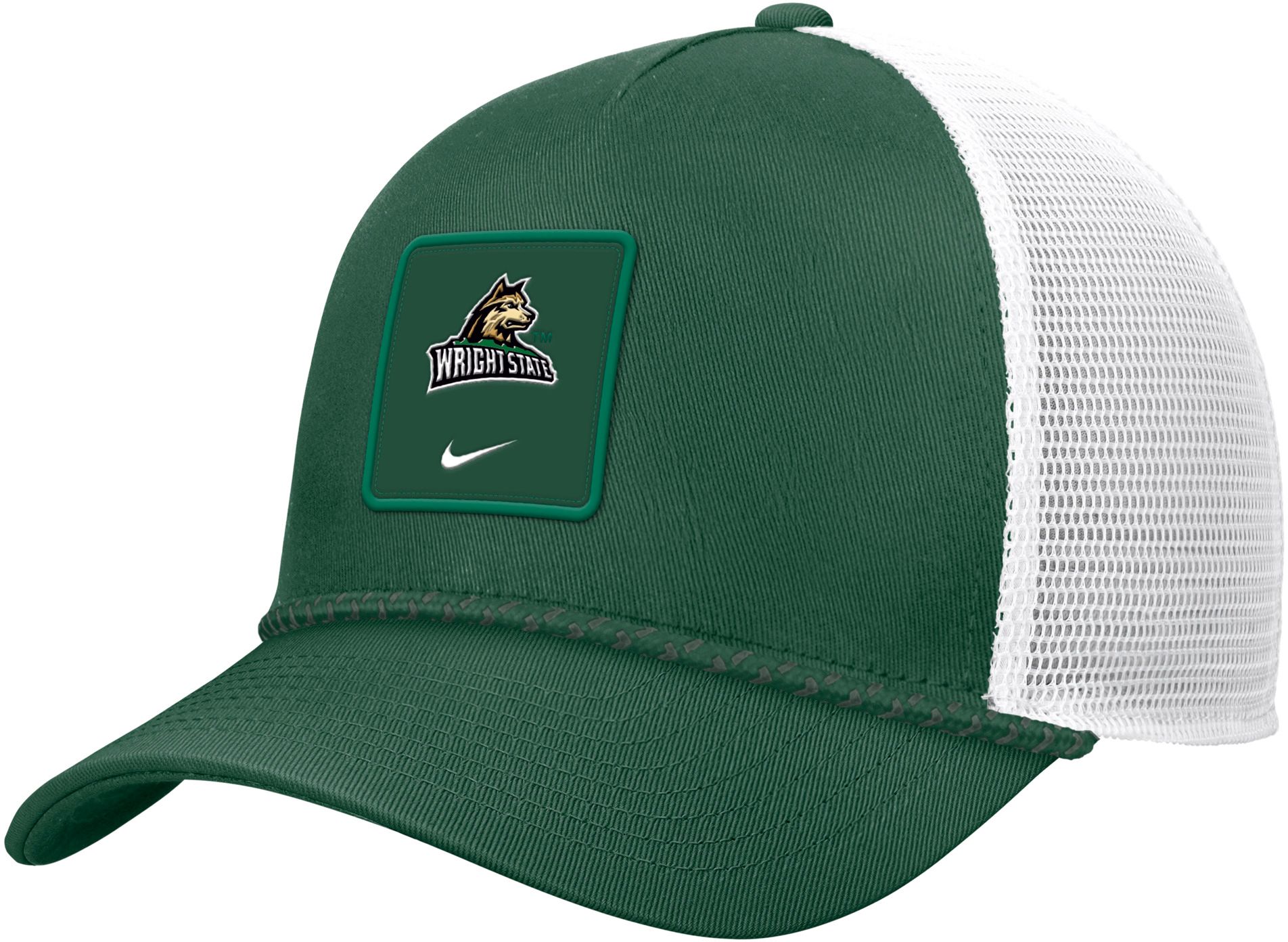 Nike Adult Wright State Raiders Green Gameday Adjustable Trucker Hat