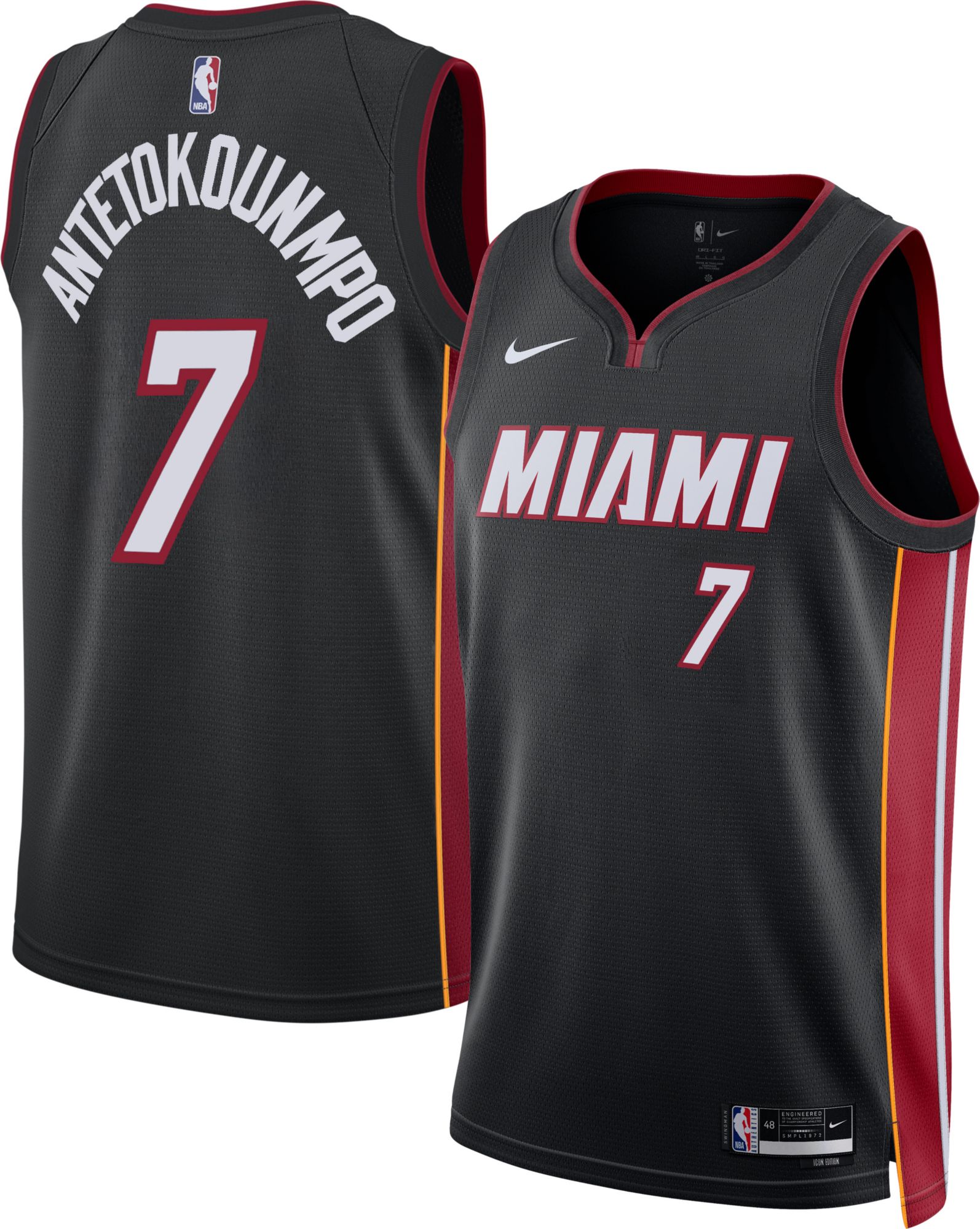 Nike Adult Miami Heat Giannis Antetokounmpo #7 Swingman Icon Jersey