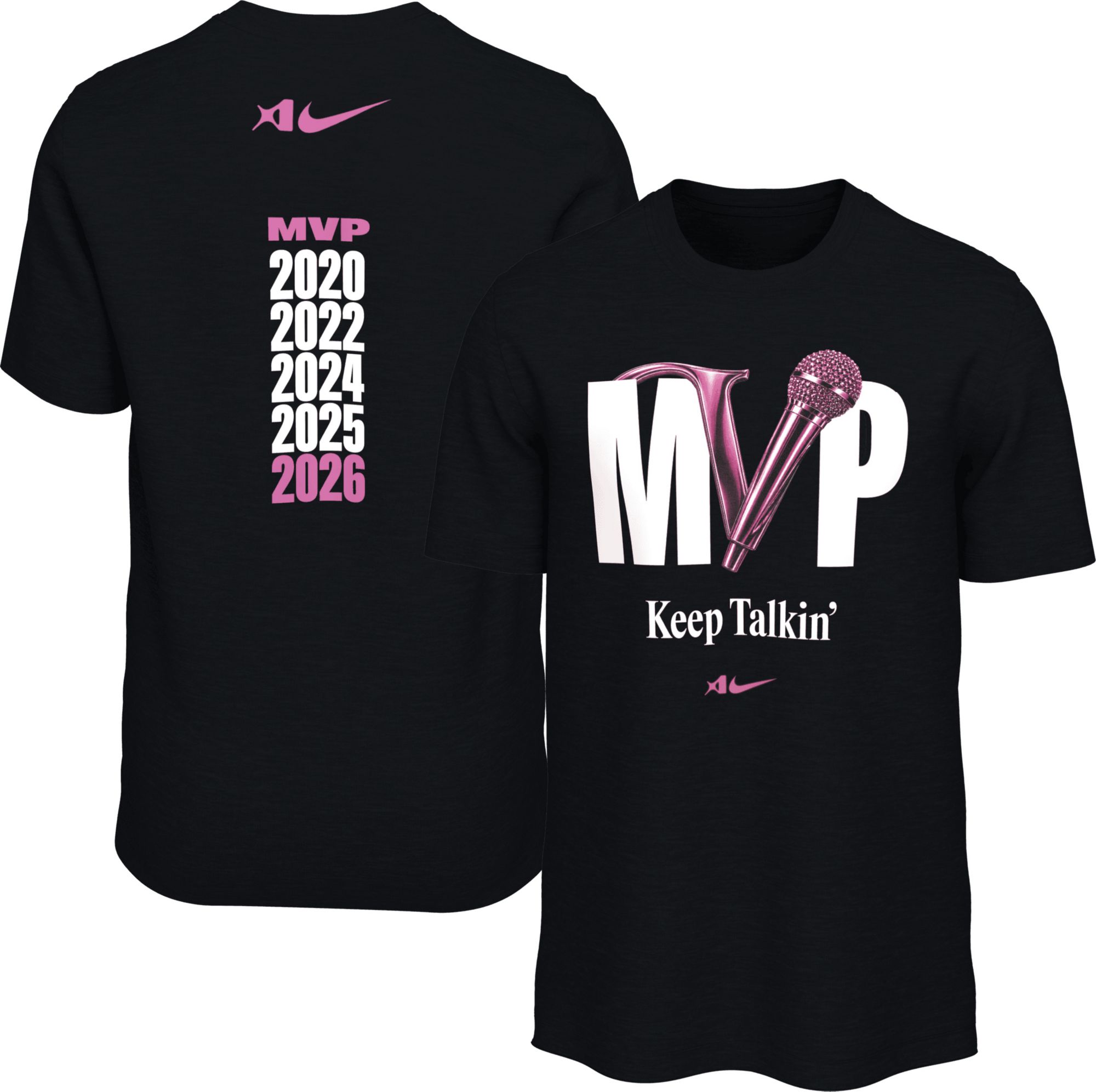 Nike Adult 2026 A'ja Wilson WNBA MVP T-Shirt, Men's, XL, Black