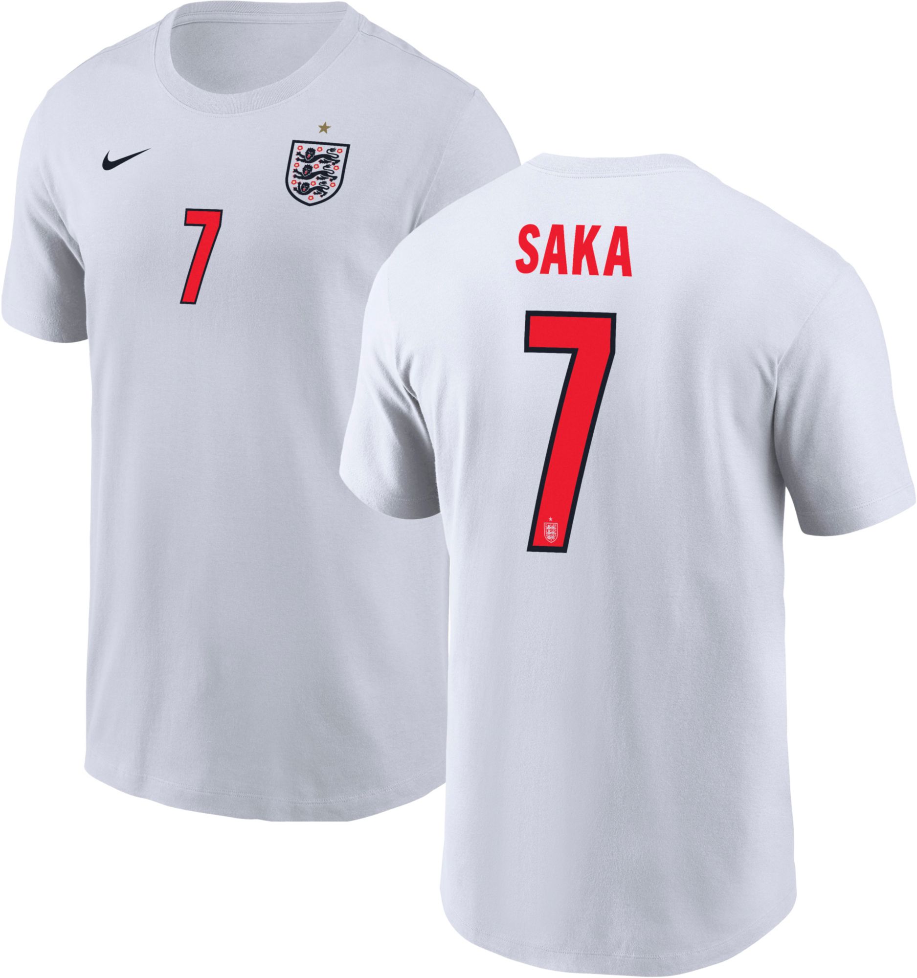 Nike Adult England Bukayo Saka #7 Home T-Shirt