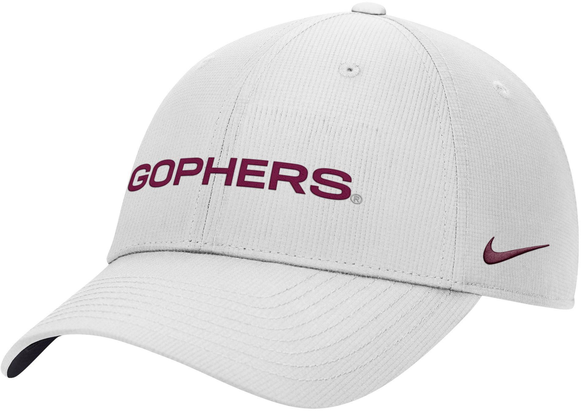 Nike Adult Minnesota Golden Gophers White Rip Stop Club Adjustable Hat