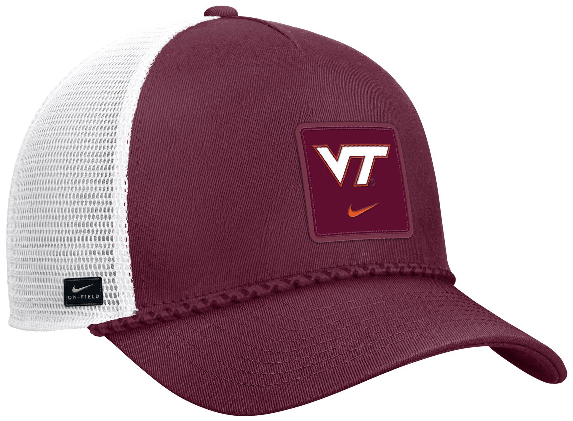 Nike Adult Virginia Tech Hokies Maroon Gameday Adjustable Trucker Hat, Men's