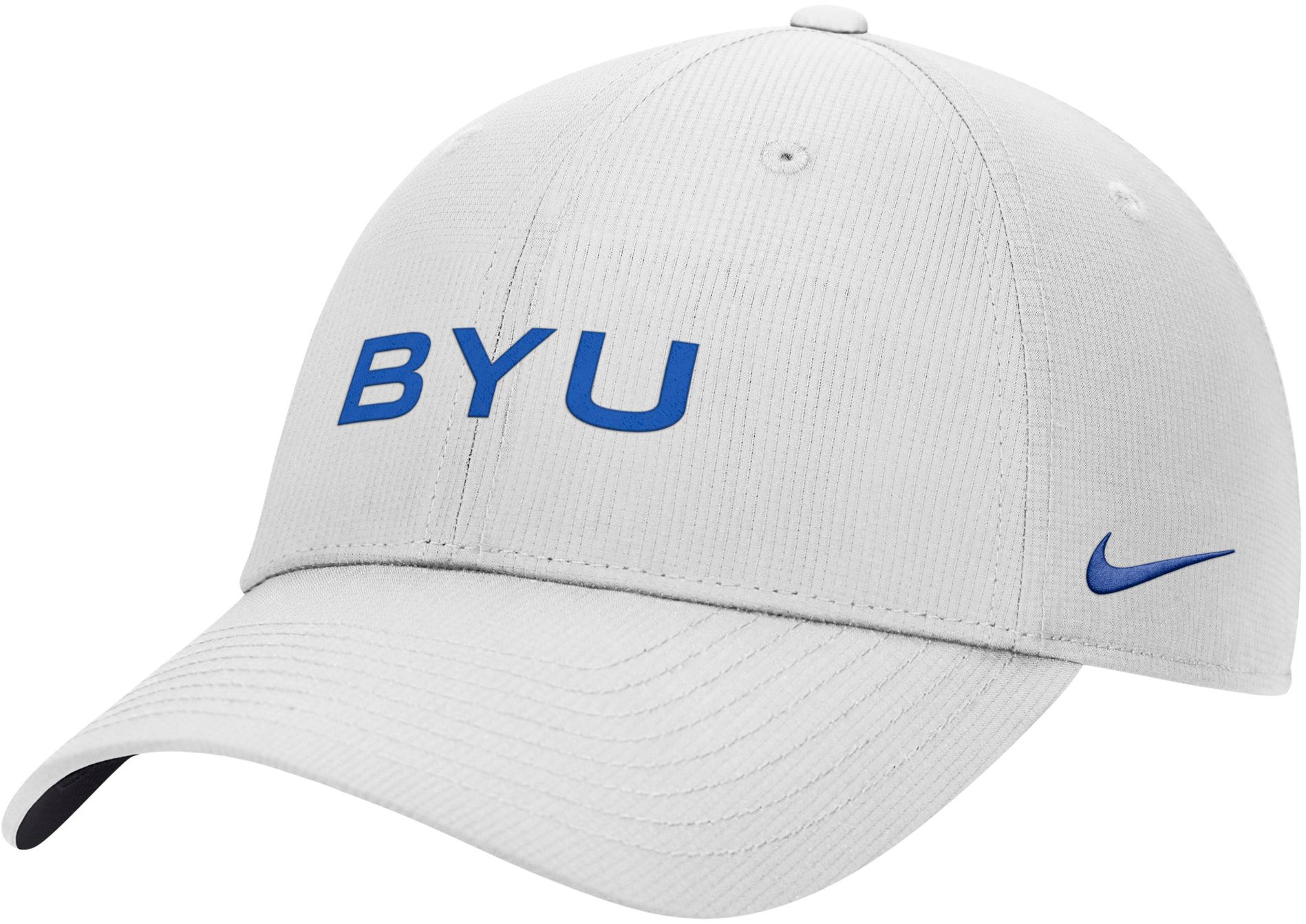 Nike Adult BYU Cougars White Rip Stop Club Adjustable Hat - White