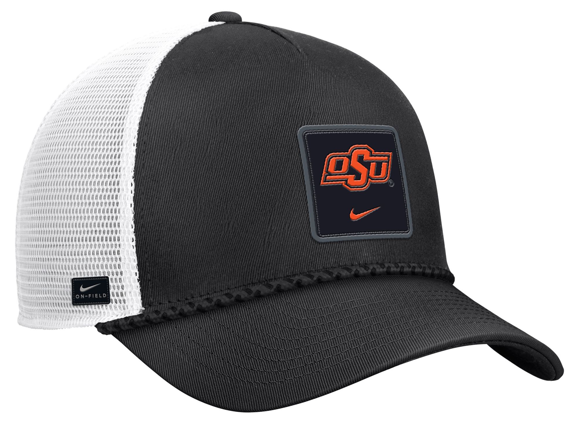 Nike Adult Oklahoma State Cowboys Black Gameday Adjustable Trucker Hat