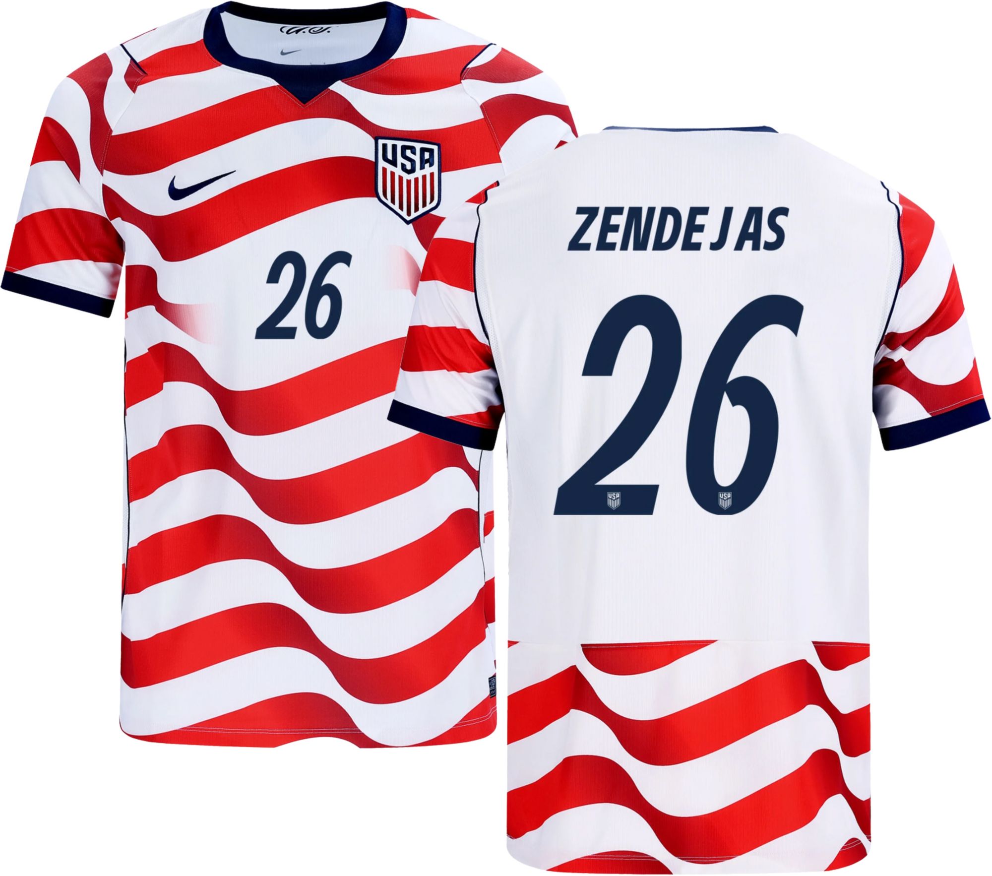 Nike Adult USMNT Alex Zendejas #26 2026 Home Replica Jersey