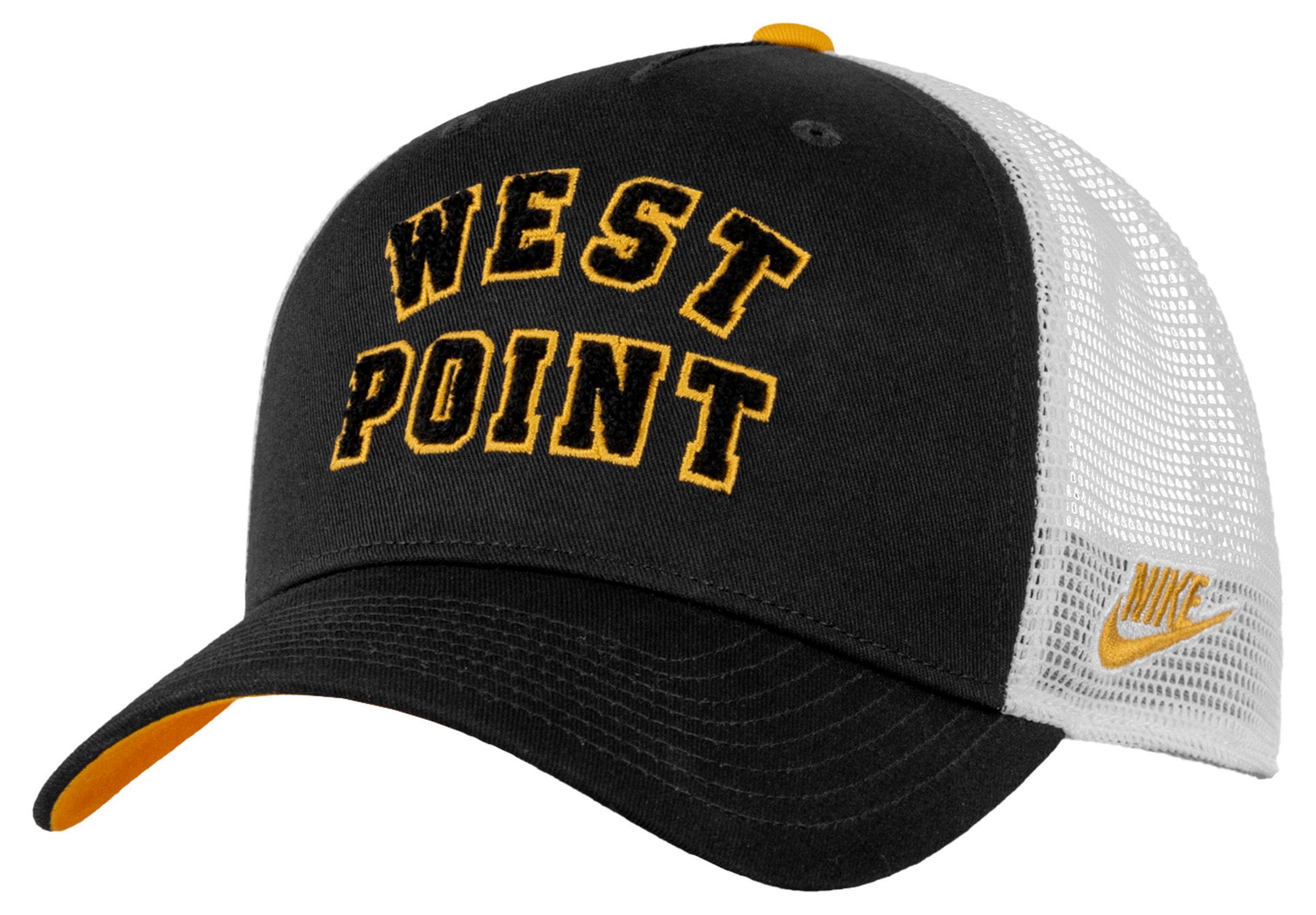 Nike Adult Army West Point Channel Trucker Hat, Men's, Black