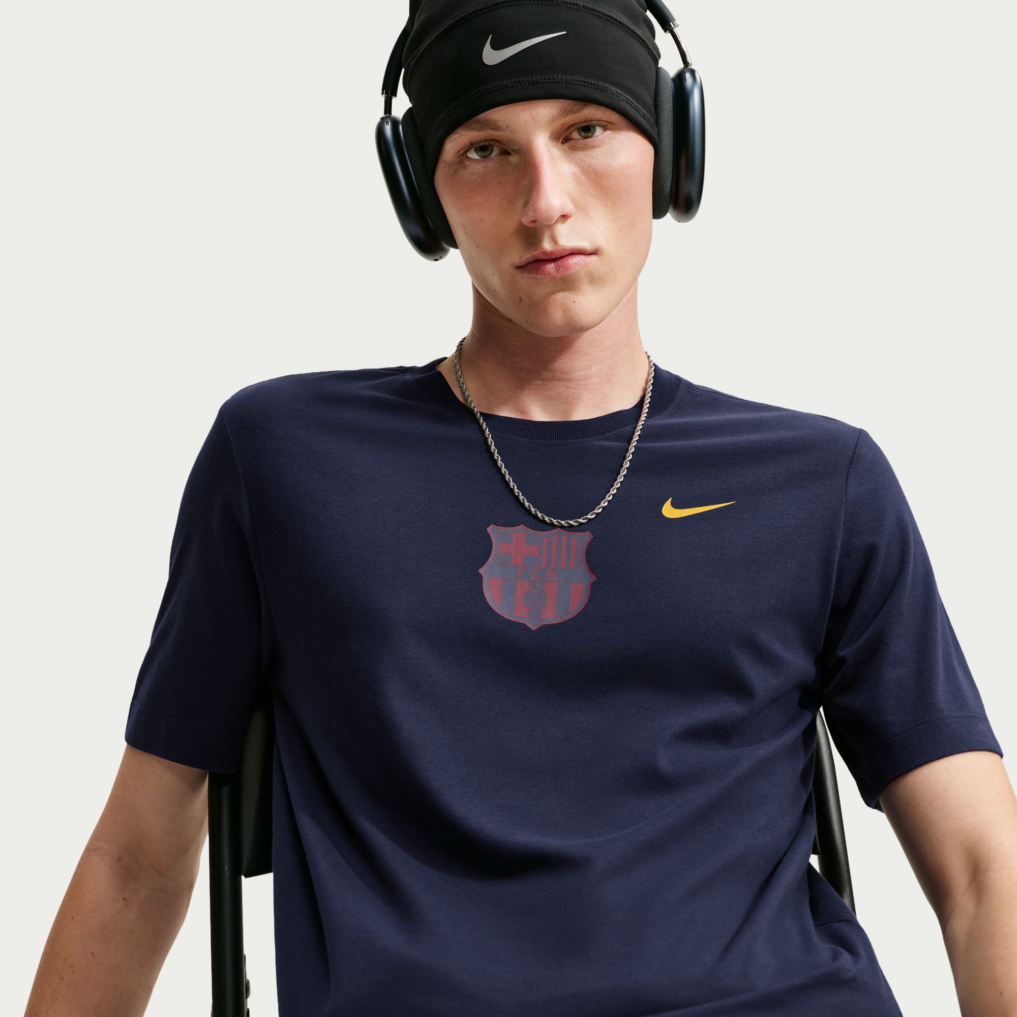 Nike Adult FC Barcelona Navy T-Shirt