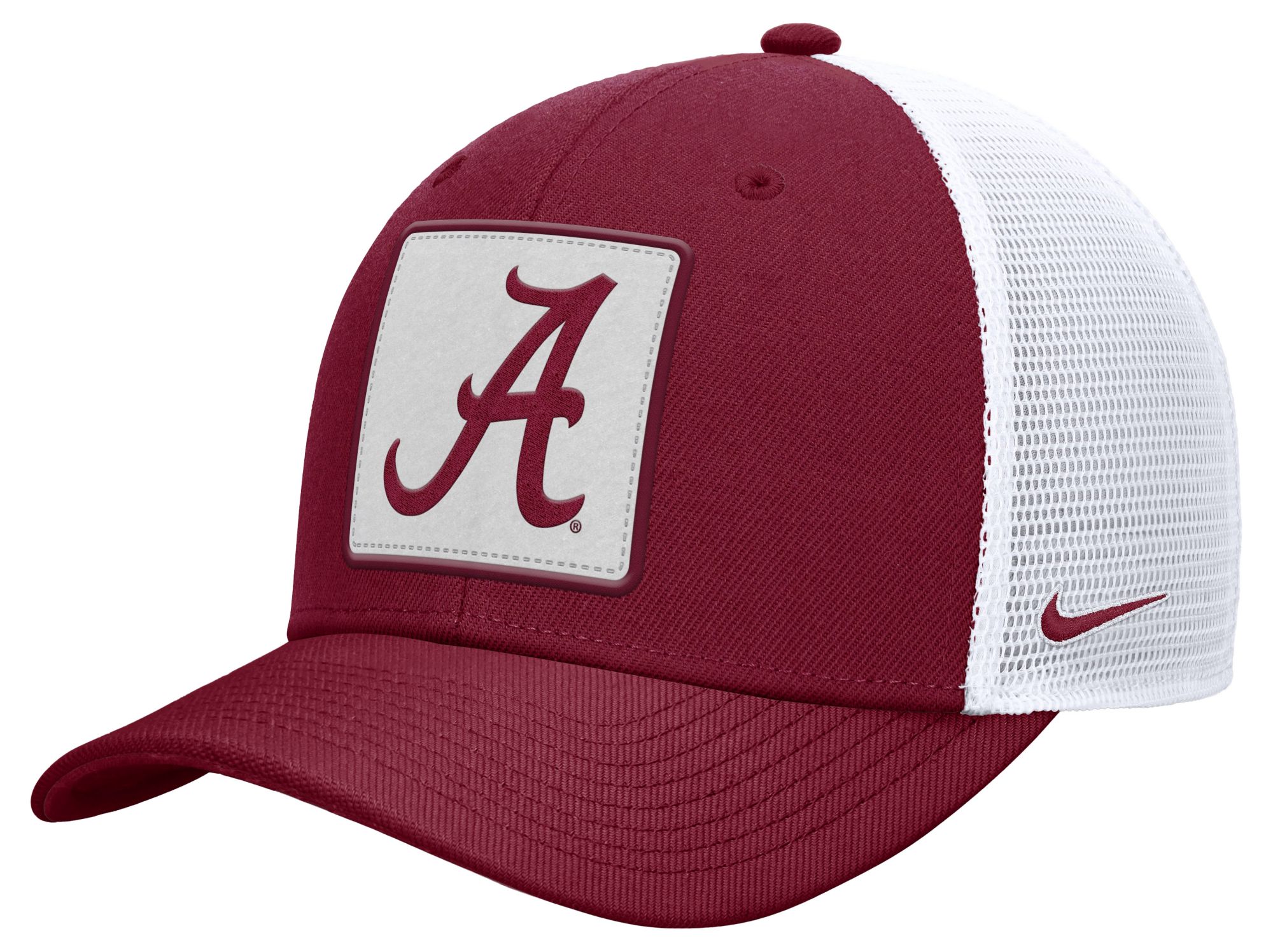 Nike Adult Alabama Crimson Tide Team Crimson Patch Structured Rise Trucker Hat