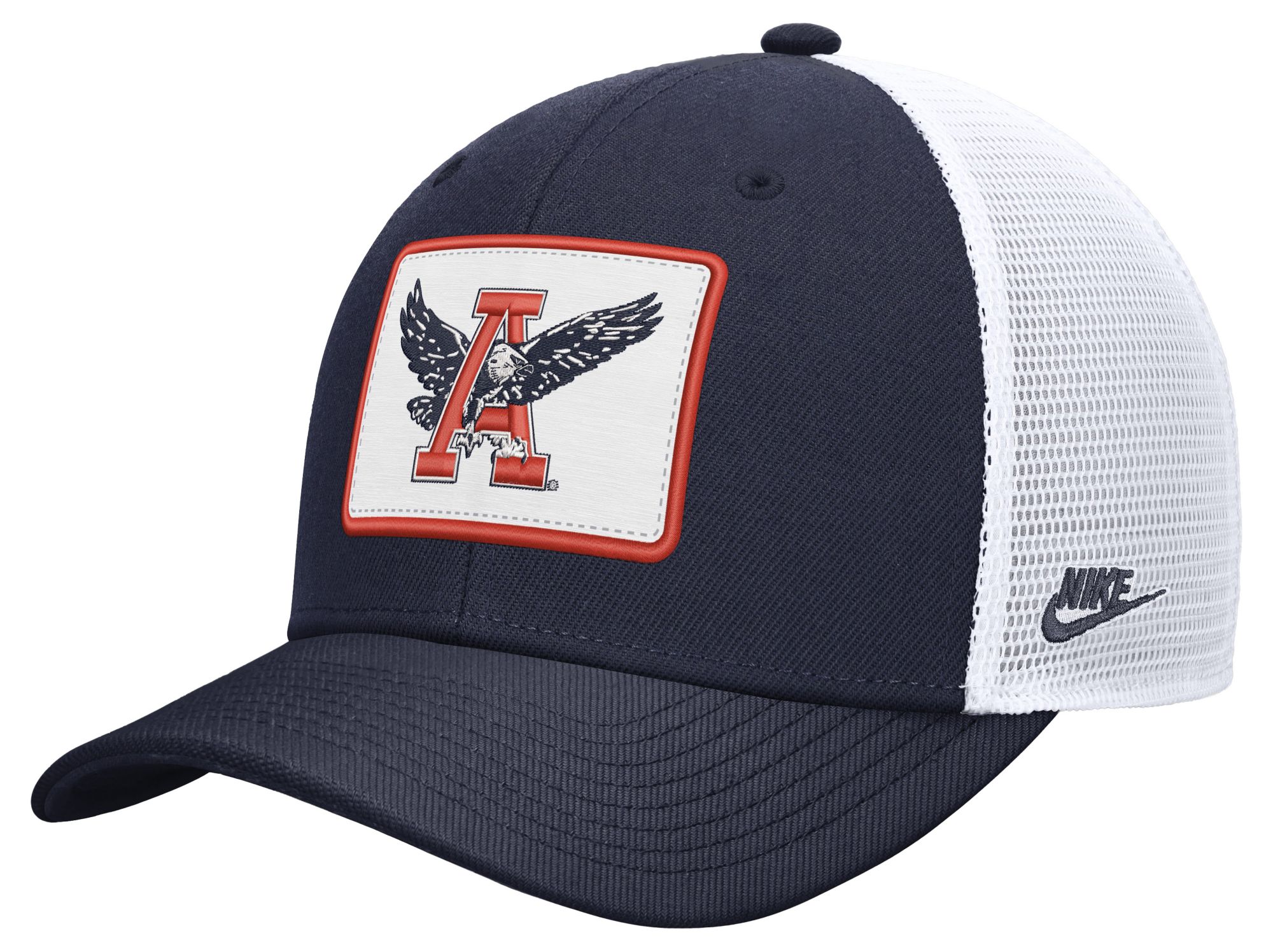 Nike Adult Auburn Tigers College Navy Patch Structured Rise Trucker Hat