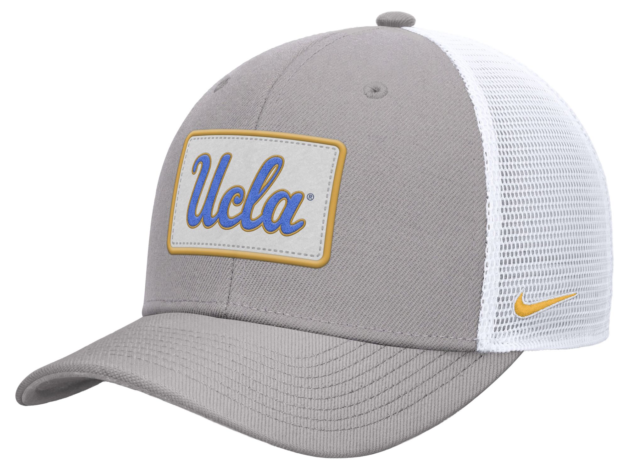 Nike Adult UCLA Bruins Pewter Patch Structured Rise Trucker Hat