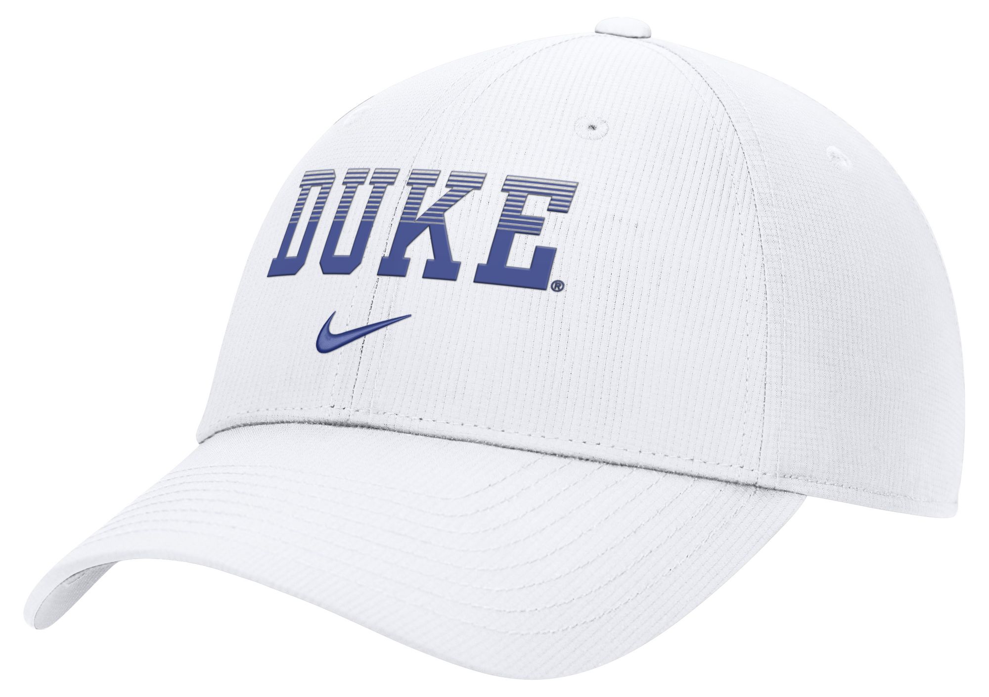 Nike Adult Duke Blue Devils White Dri-Fit Primetime Structured Adjustable Hat