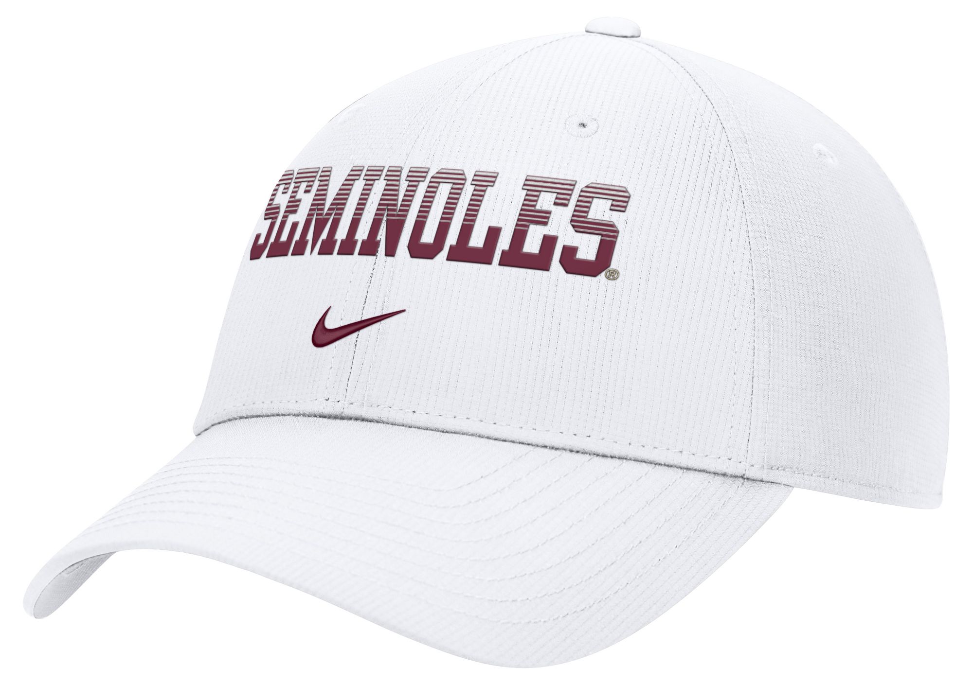 Nike Adult Florida State Seminoles White Dri-Fit Primetime Structured Adjustable Hat