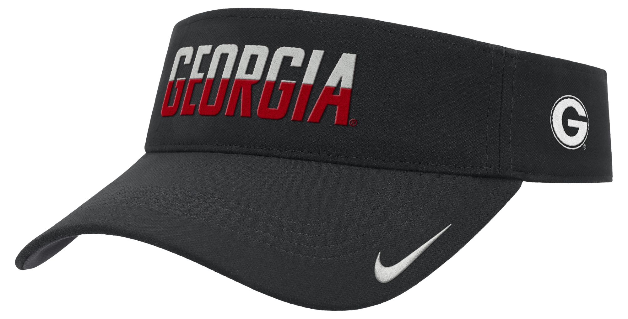 Nike Adult Georgia Bulldogs Black Ace Practice Visor Cap