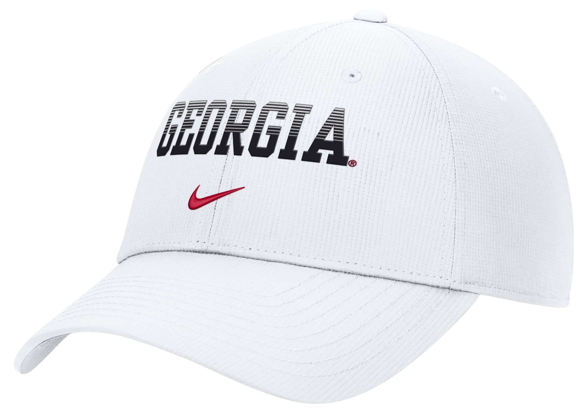 Nike Adult Georgia Bulldogs White Dri-Fit Primetime Structured Adjustable Hat