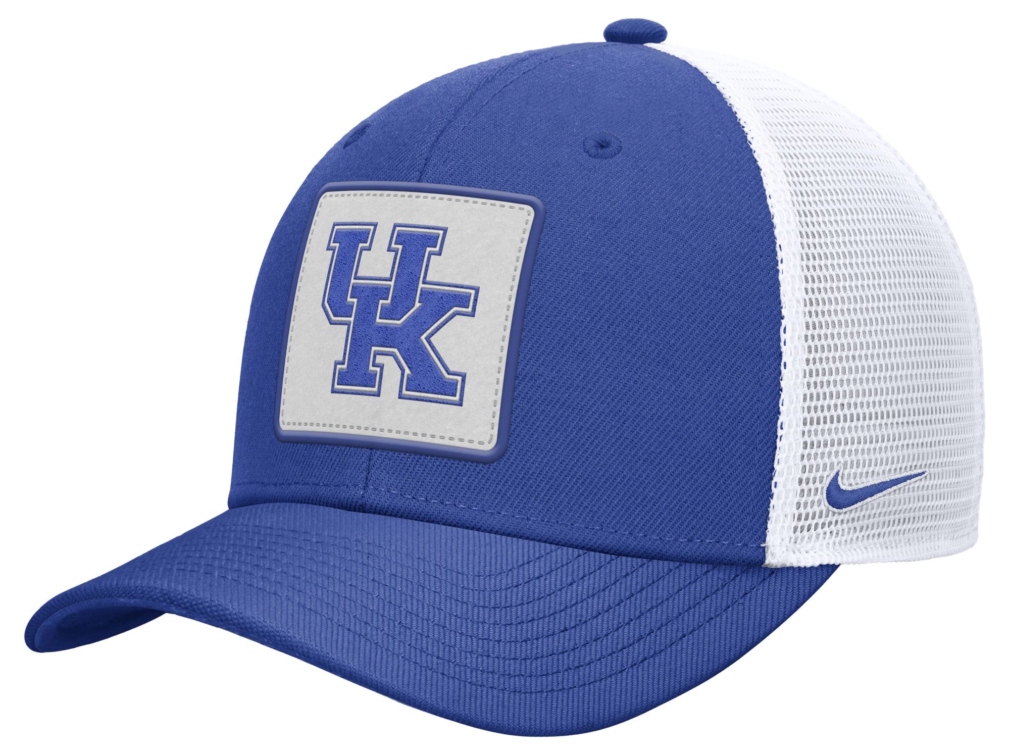Nike Adult Kentucky Wildcats Game Royal Patch Structured Rise Trucker Hat