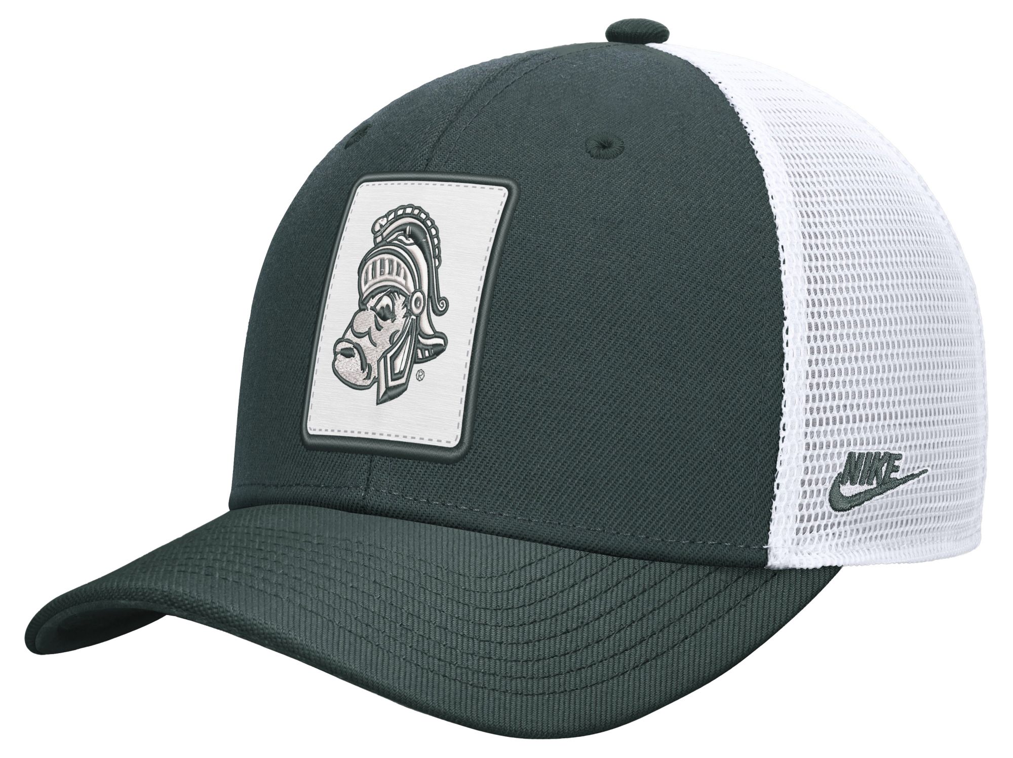 Nike Adult Michigan State Spartans Pro Green Patch Structured Rise Trucker Hat