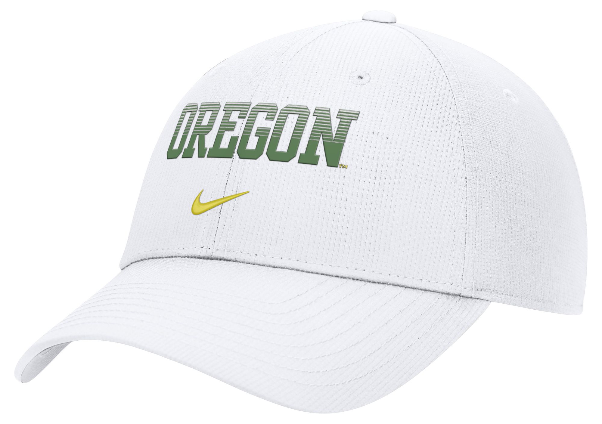 Nike Adult Oregon Ducks White Dri-Fit Primetime Structured Adjustable Hat