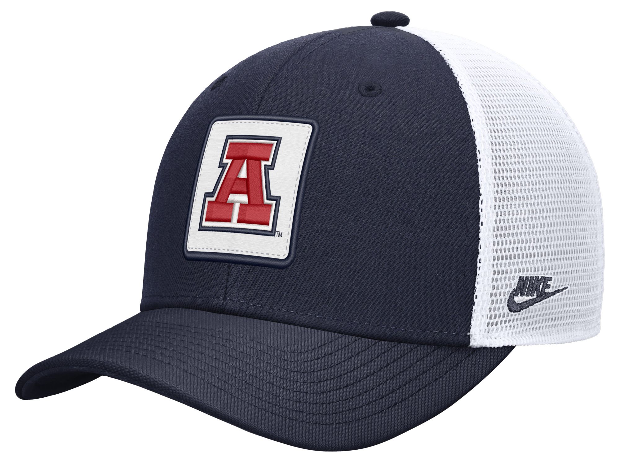 Nike Adult Arizona Wildcats College Navy Patch Structured Rise Trucker Hat