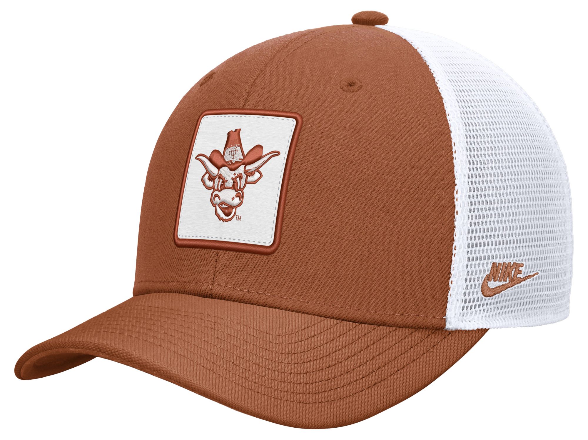 Nike Adult Texas Longhorns Desert Orange Patch Structured Rise Trucker Hat