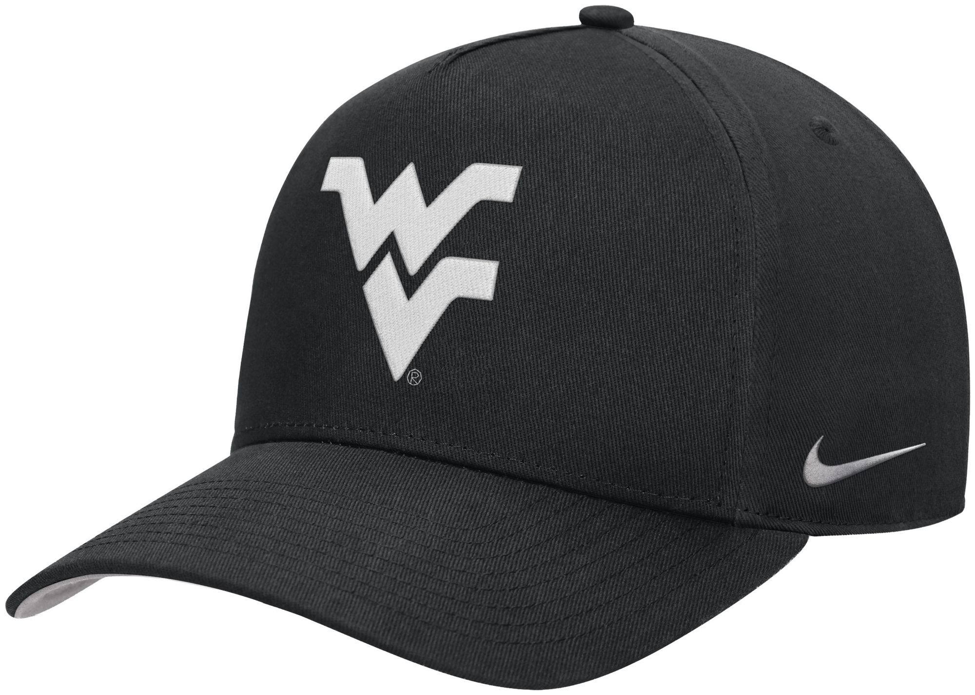 Nike Adult West Virginia Mountaineers Black Rise A-Frame Adjustable Hat