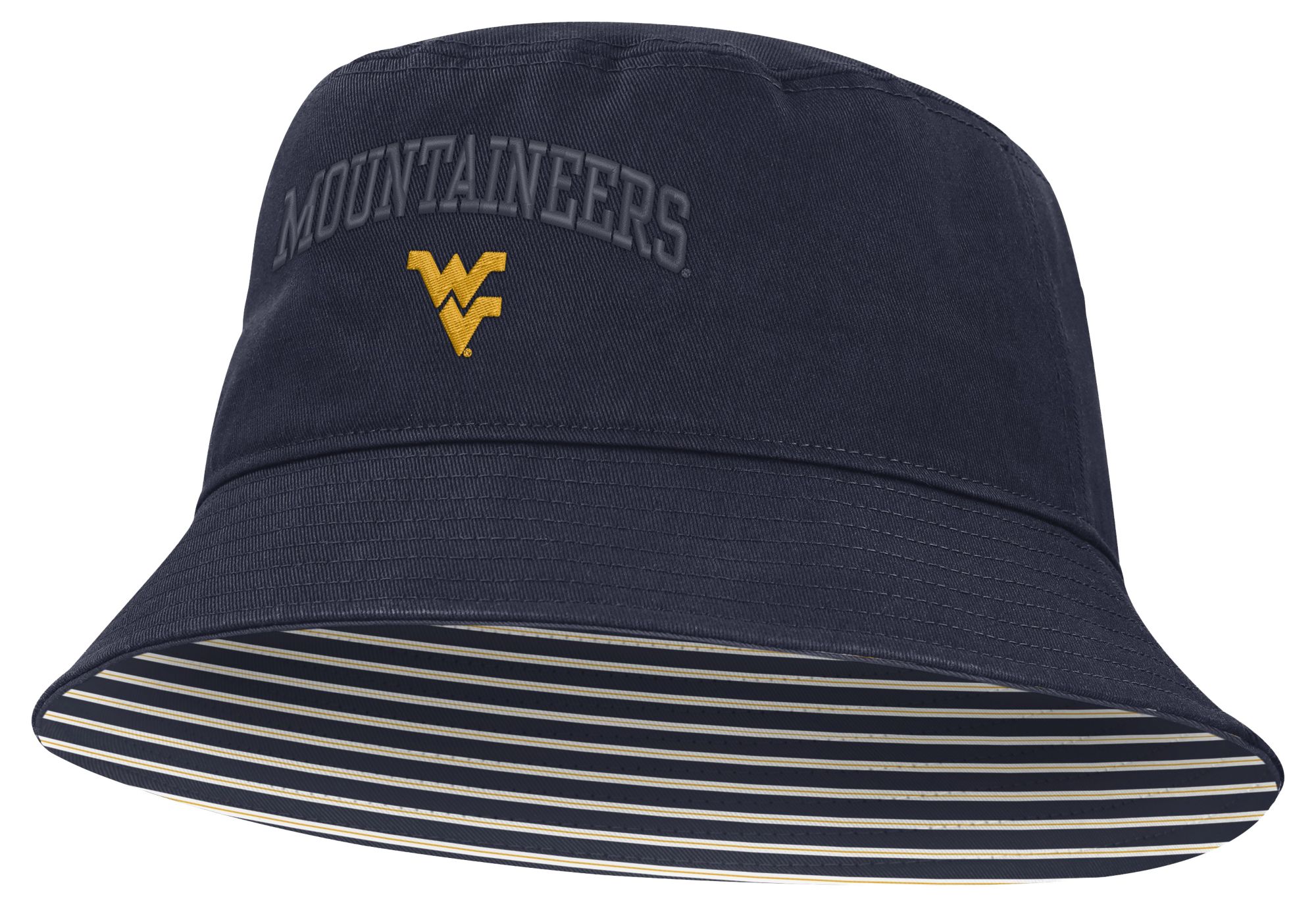 Nike Adult West Virginia Mountaineers College Navy Apex Primetime Bucket Cap