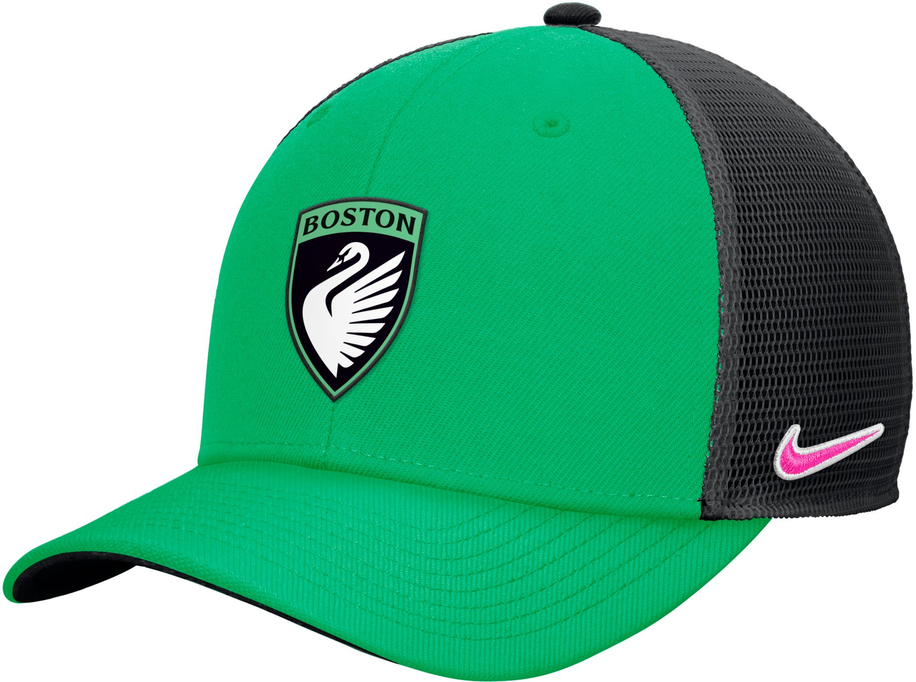 Nike Adult Boston Legacy FC 2026 Green Logo Adjustable Trucker Hat