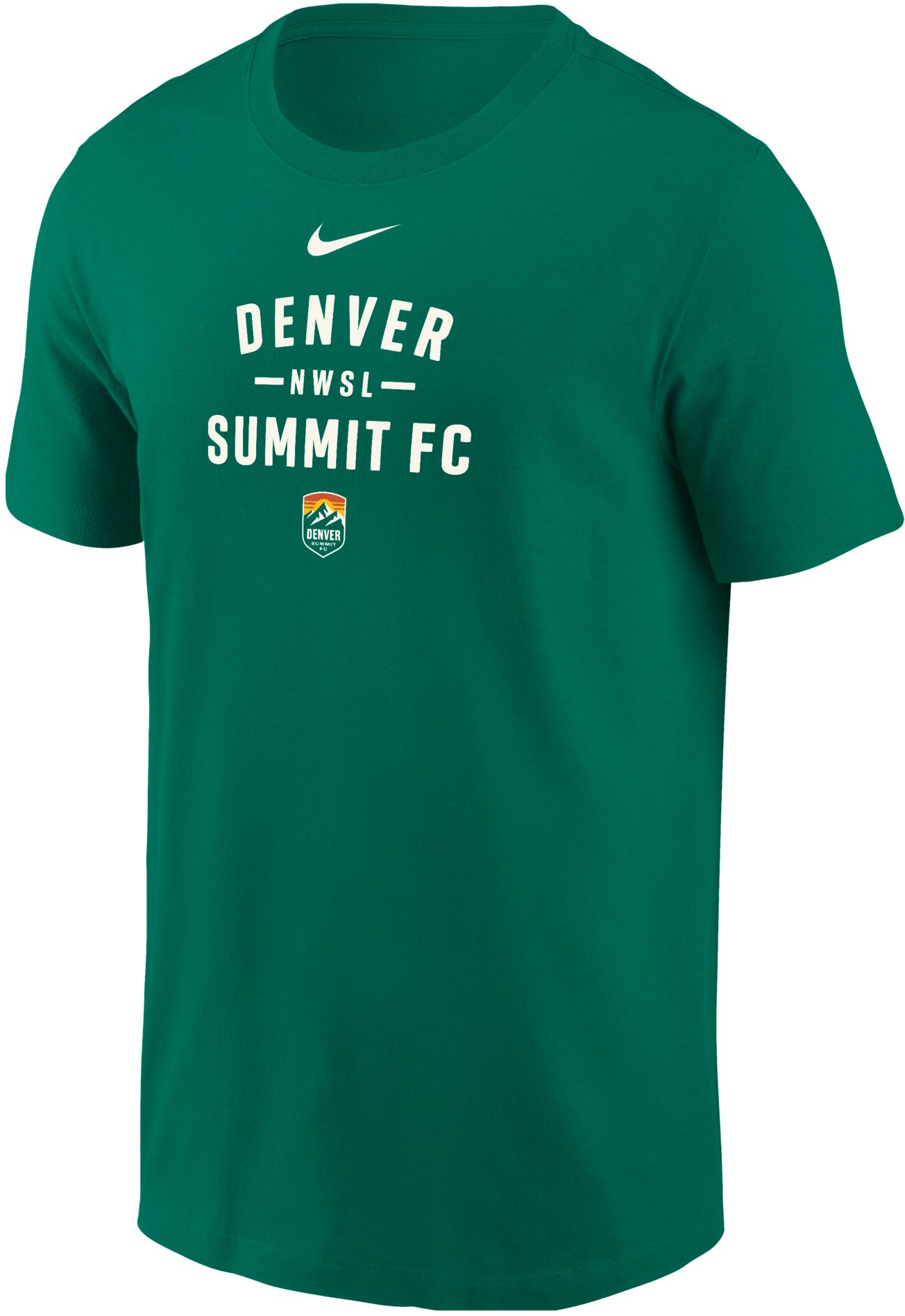Nike Adult Denver Summit FC 2026 Green Dashes And Wordmark T-Shirt