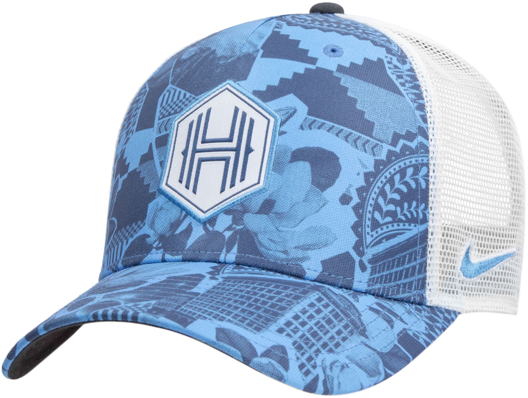 Nike Adult Houston Dash 2026 White All Over Print Adjustable Trucker Hat