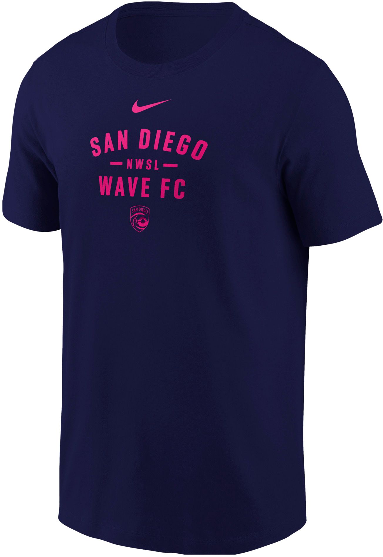Nike Adult San Diego Wave 2026 Navy Dashes And Wordmark T-Shirt