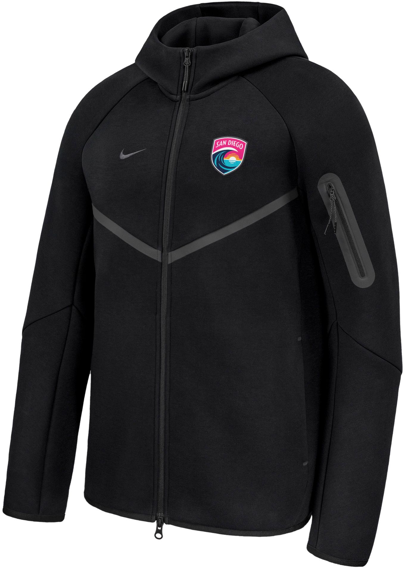 Nike Adult San Diego Wave Black 2026 Full-Zip Hoodie