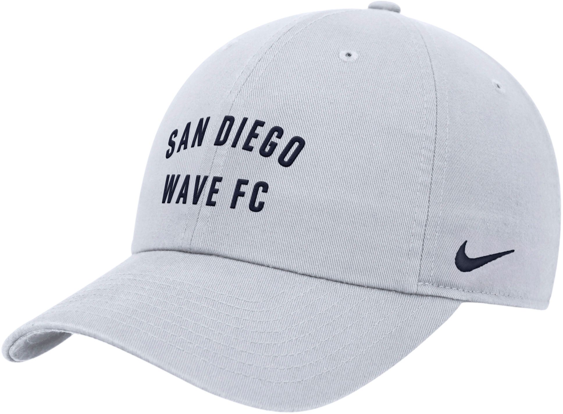 Nike Adult San Diego Wave 2026 White Wordmark Adjustable Hat