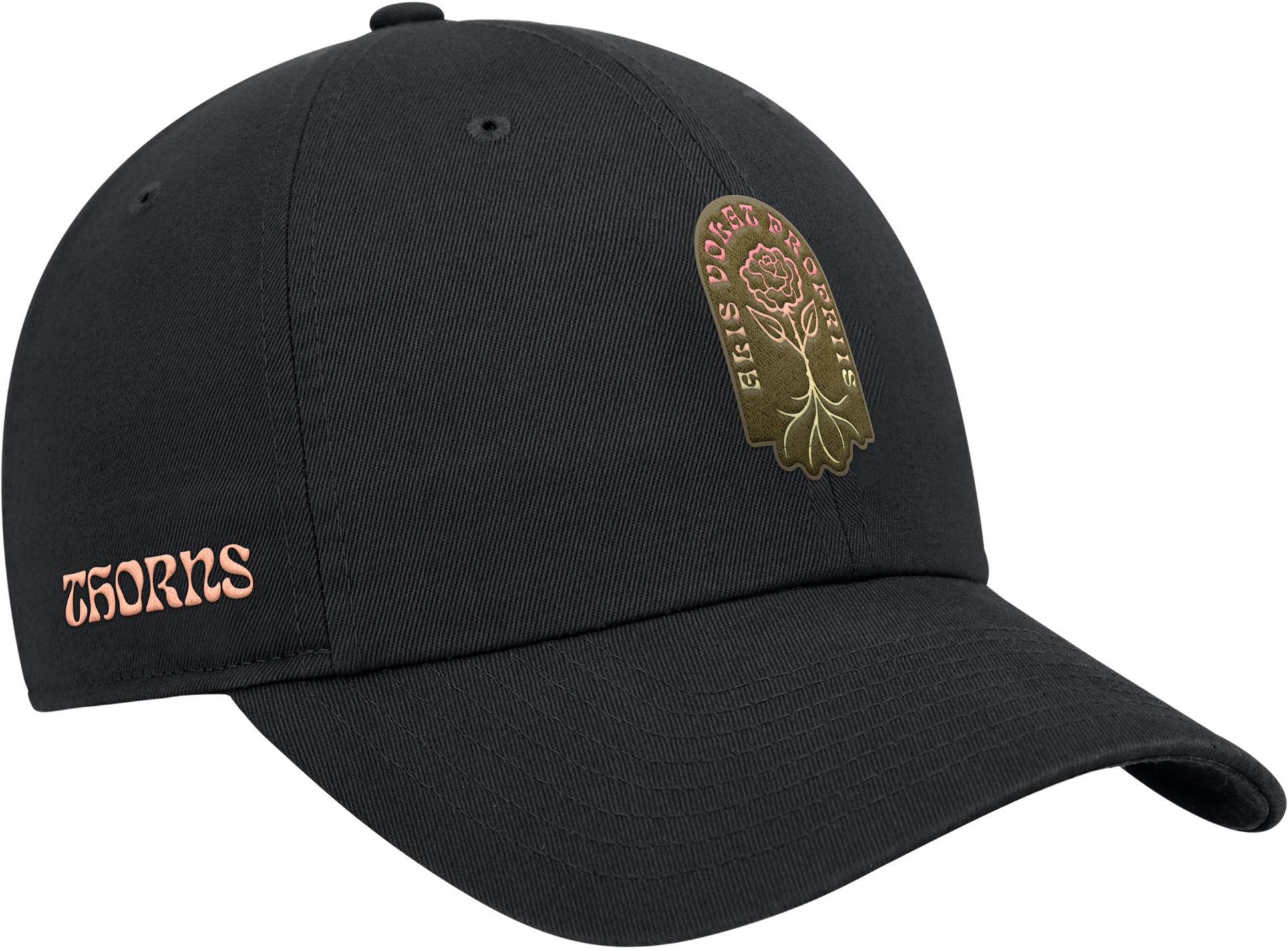 Nike Adult Portland Thorns 2026 Black Rose Thorn Adjustable Hat