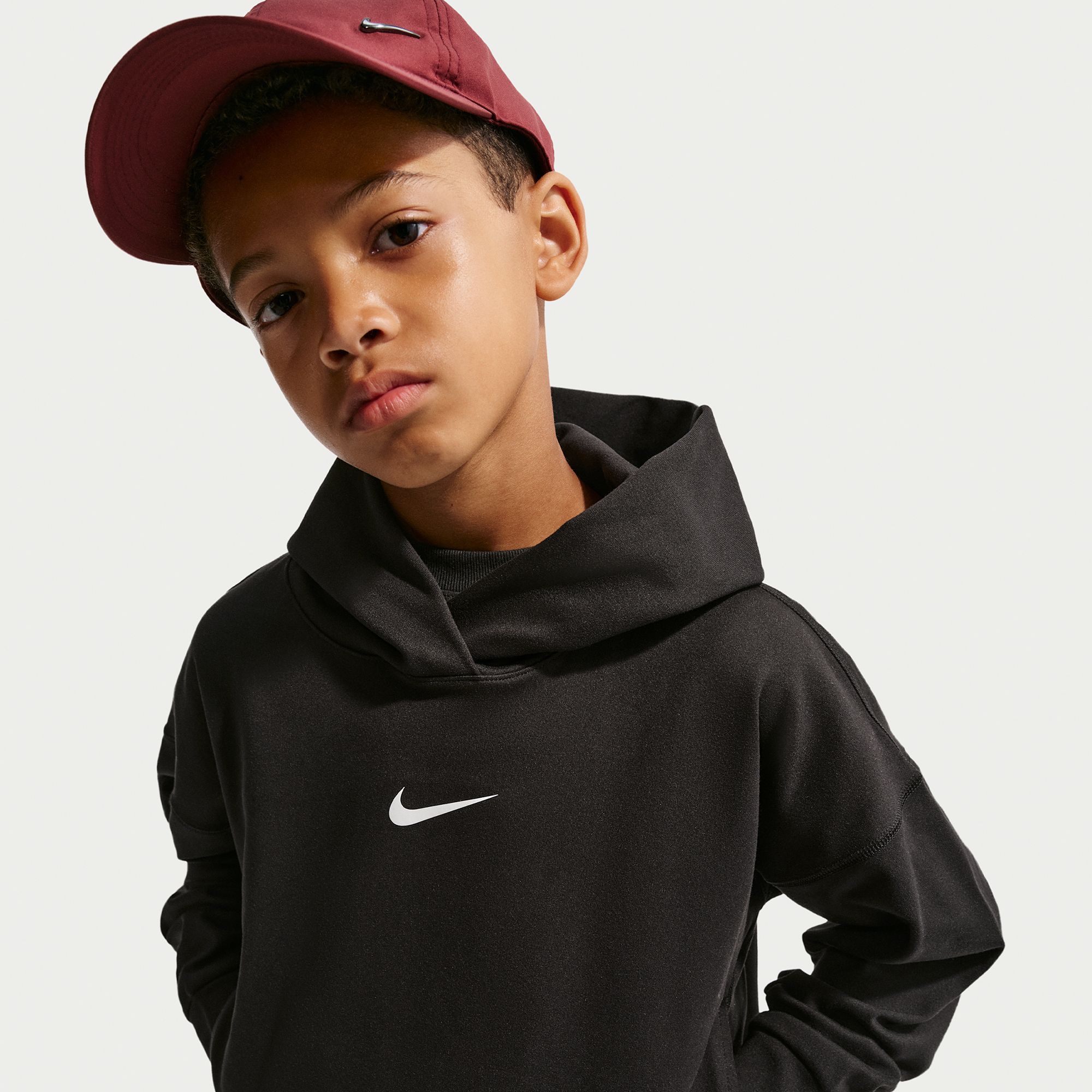 Nike Boys' Pro Dri-FIT Fleece Pullover Hoodie