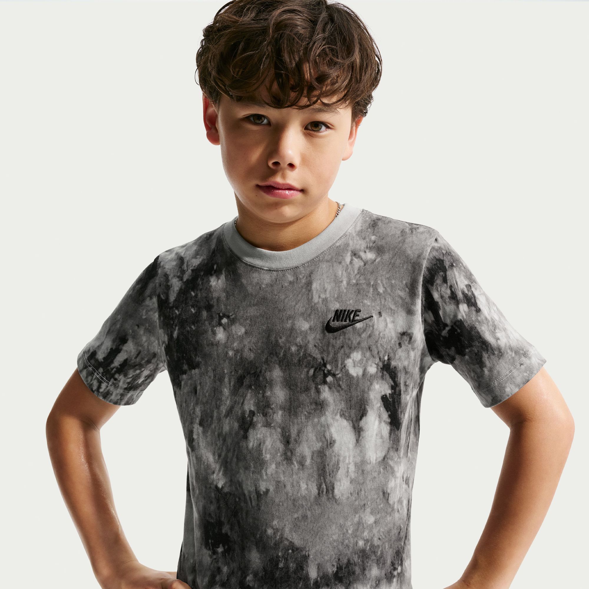 Nike Kids' Sportswear Embroidered Futura Printed Tee
