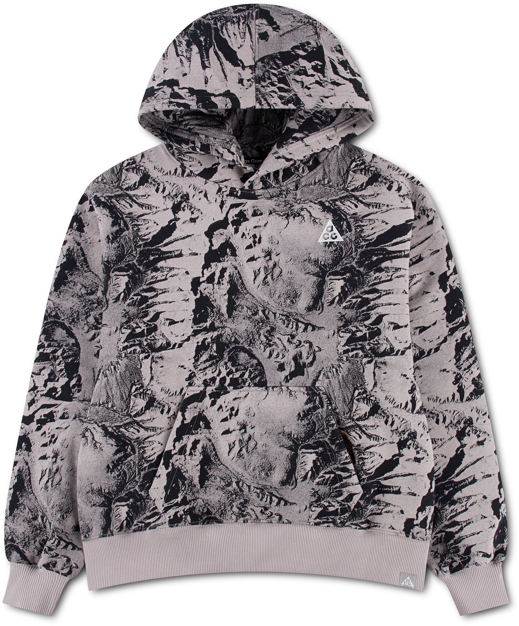 Nike Boys' ACG Printed Fleece Hoodie, Medium, College Grey