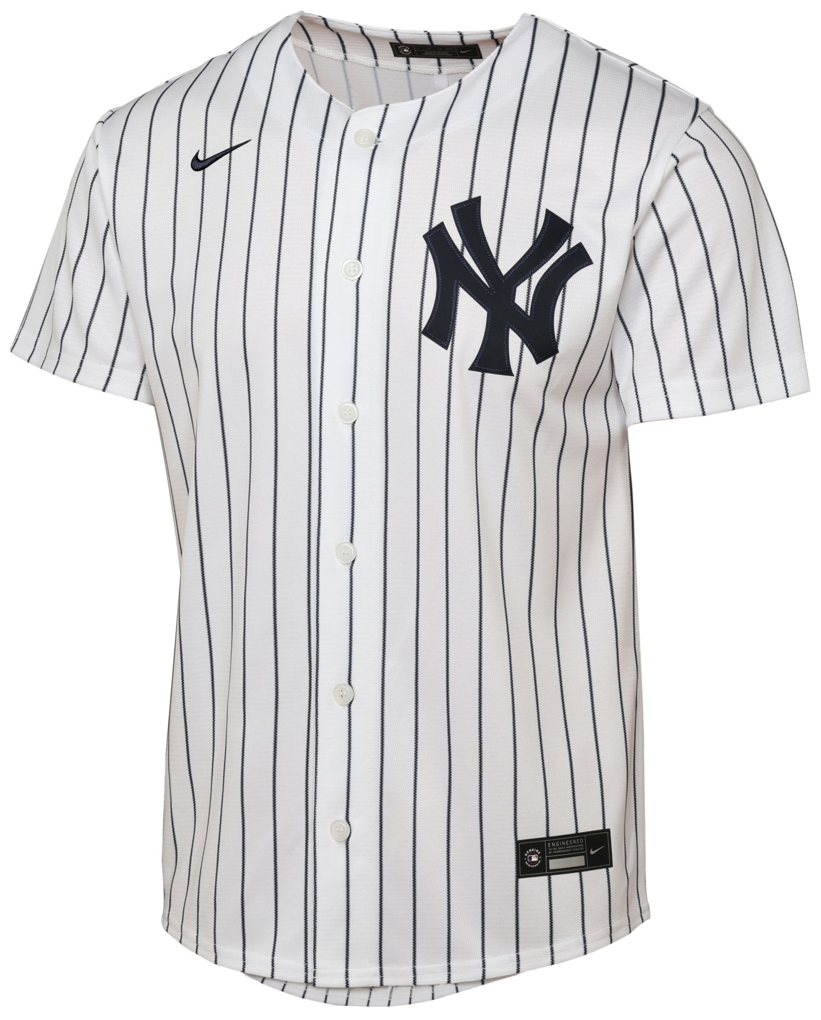 Nike Youth New York Yankees White Blank Home Baseline Jersey