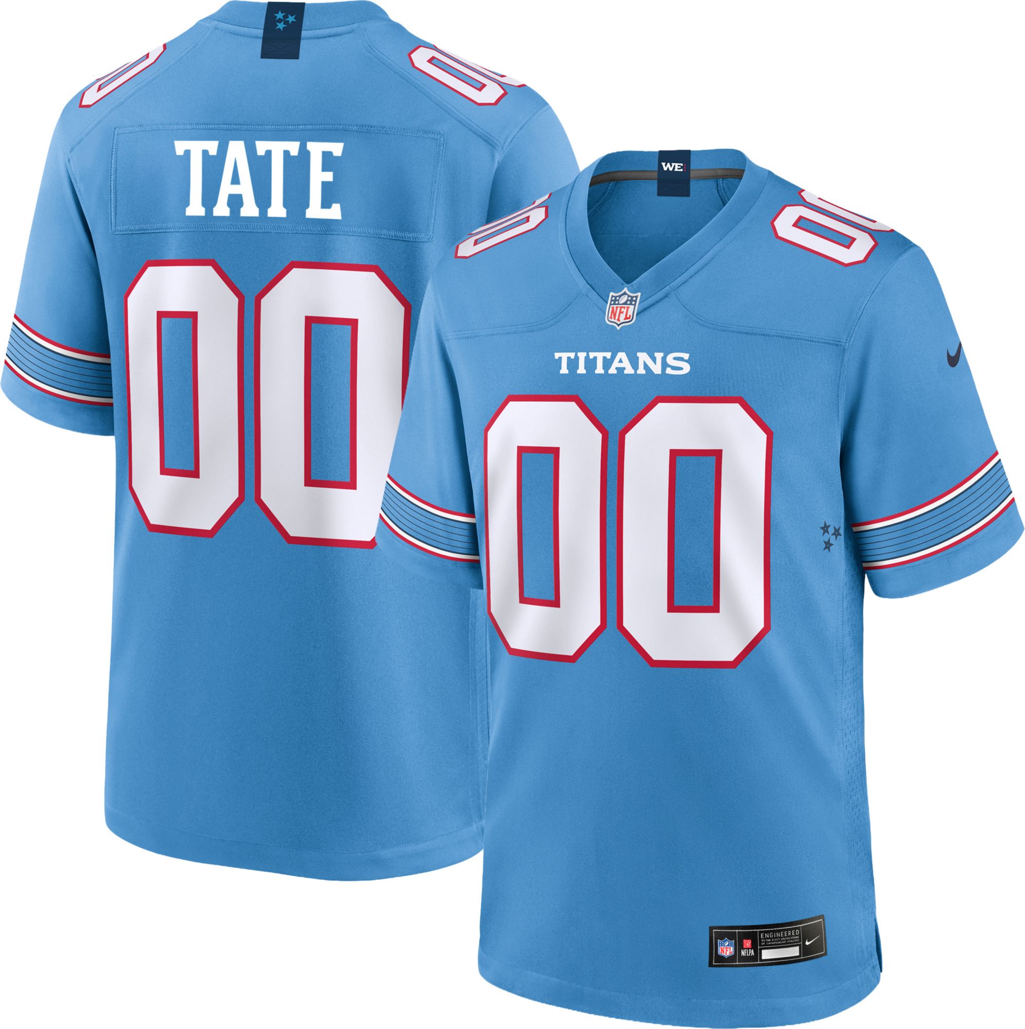 Nike Boys' Tennessee Titans Carnell Tate #00 Blue Game Jersey