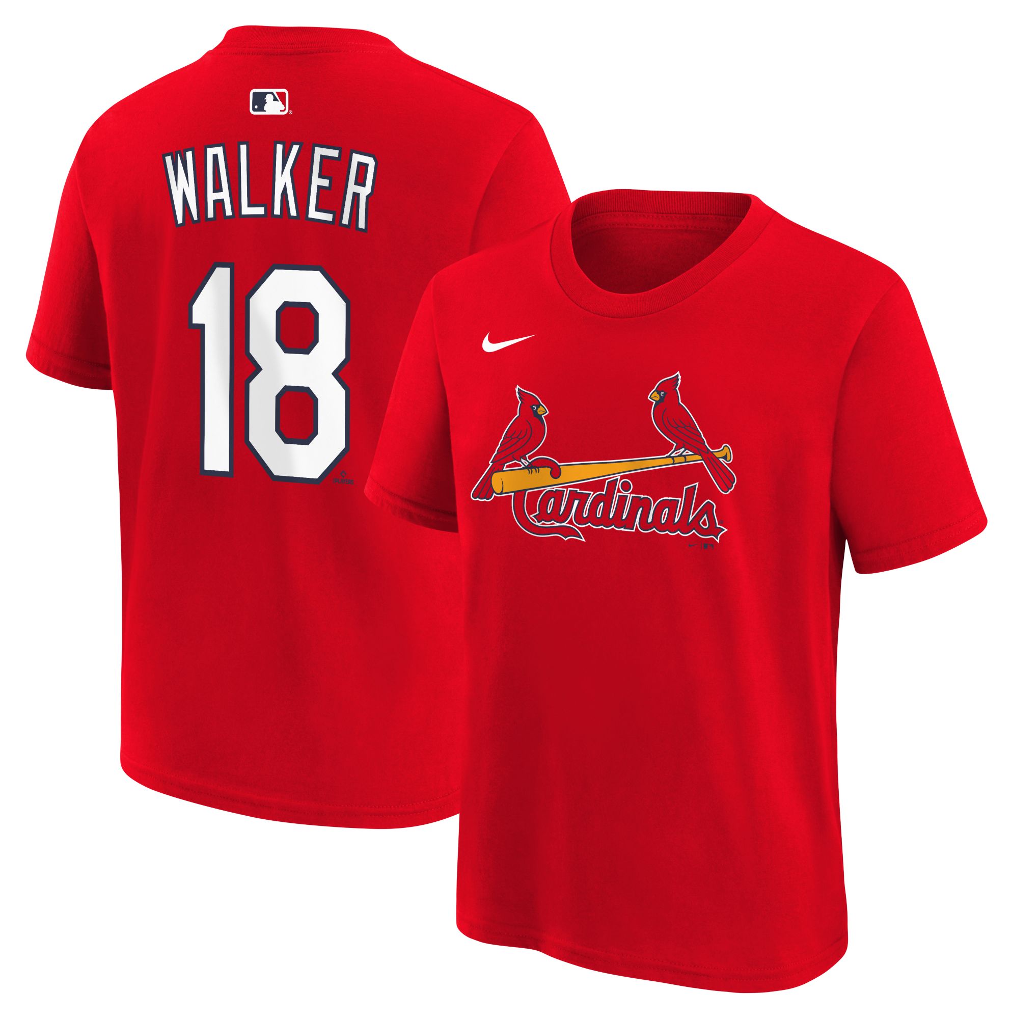 Nike Boys' St. Louis Cardinals Red Jordan Walker #18 T-Shirt