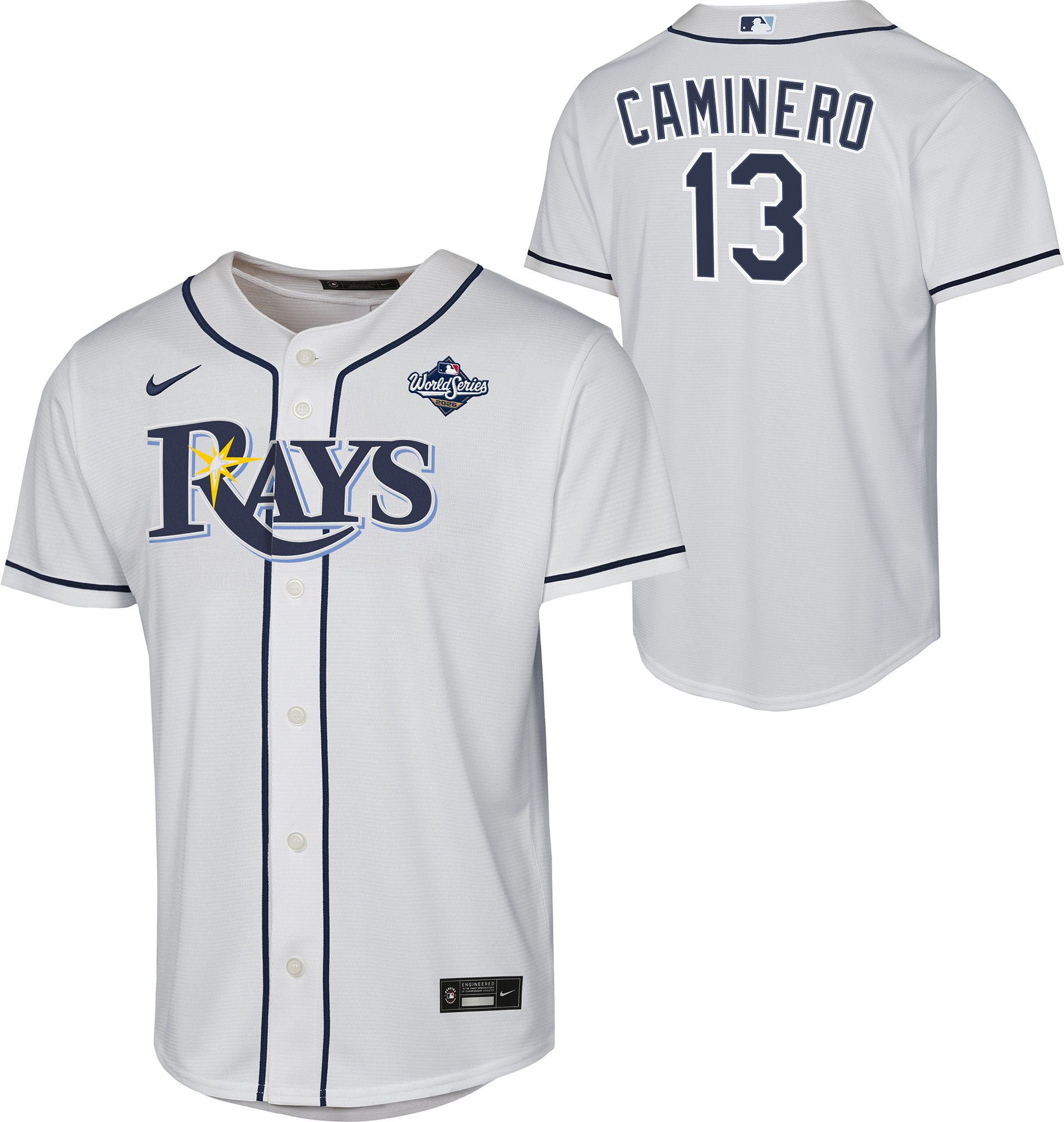 Nike Youth Tampa Bay Rays Junior Caminero 2026 World Series Bound Replica Jersey