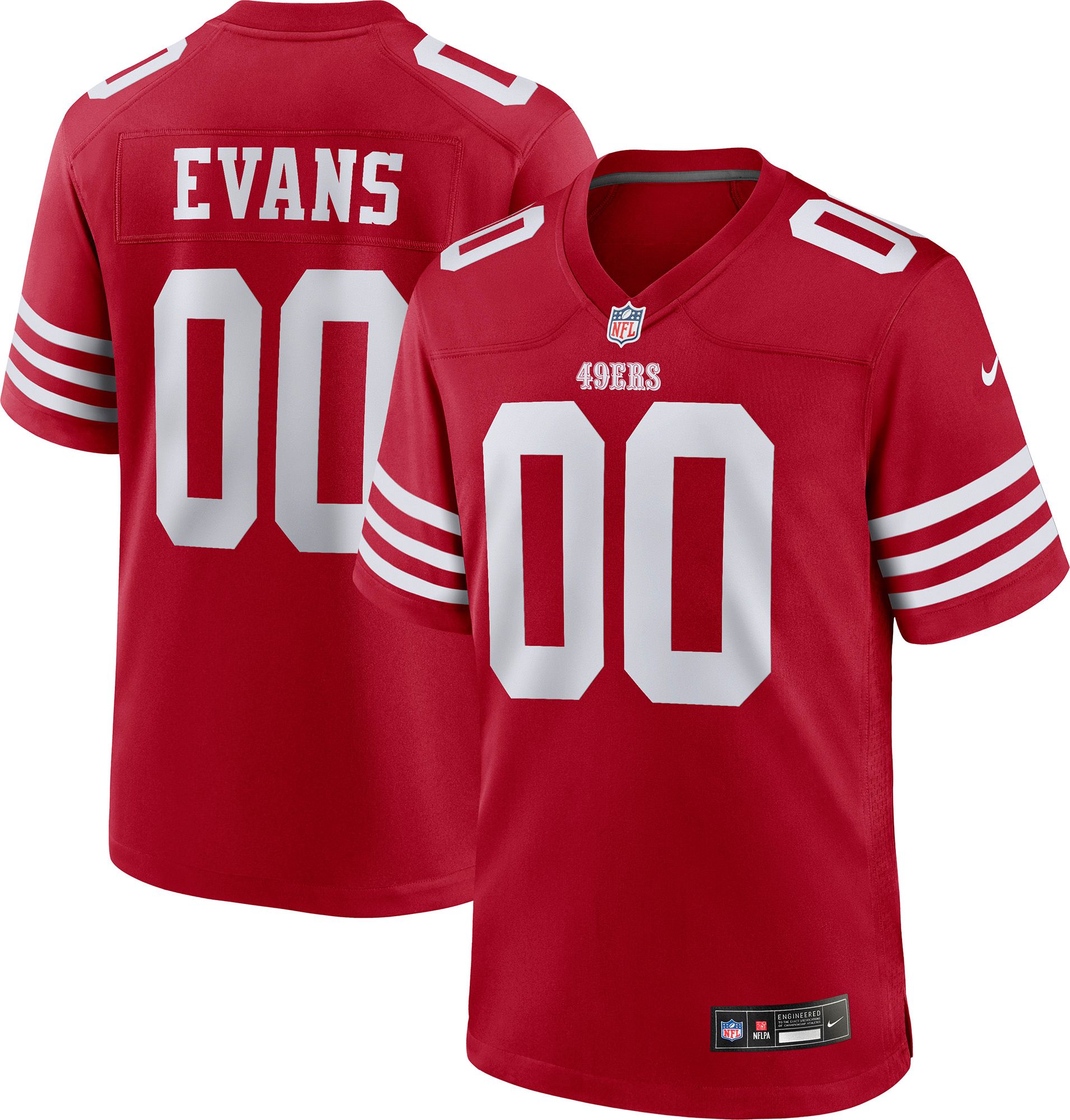 Nike Boys' San Francisco 49ers Red Mike Evans #00 Home Game Jersey