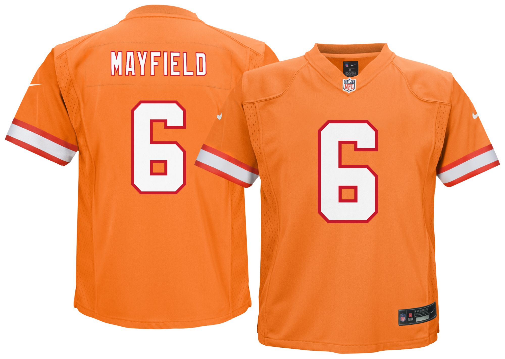 Nike Boys' Tampa Bay Buccaneers Baker Mayfield #6 Red Alternate Game Jersey