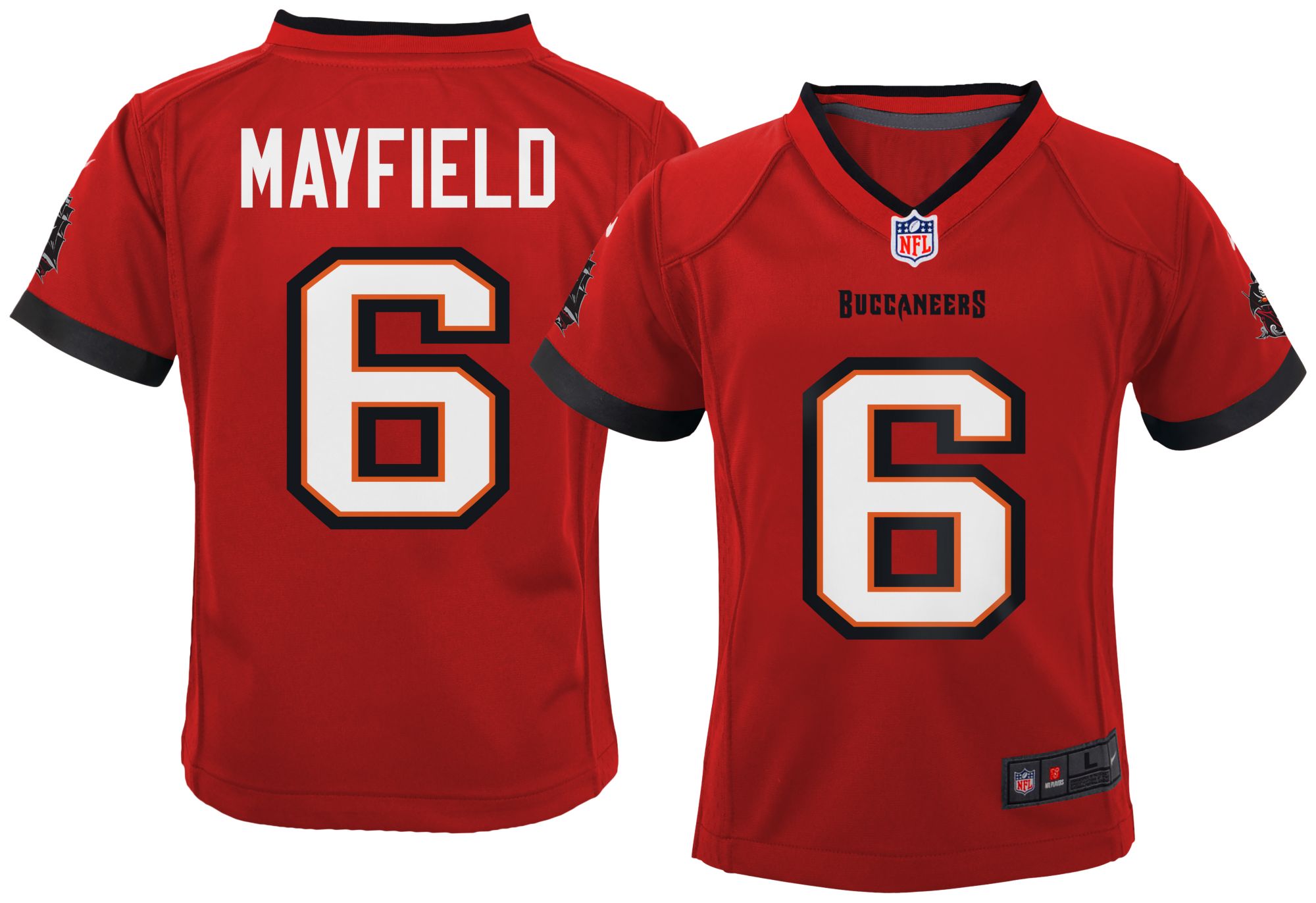 Nike Boys' Tampa Bay Buccaneers Baker Mayfield #6 Red Home Game Jersey
