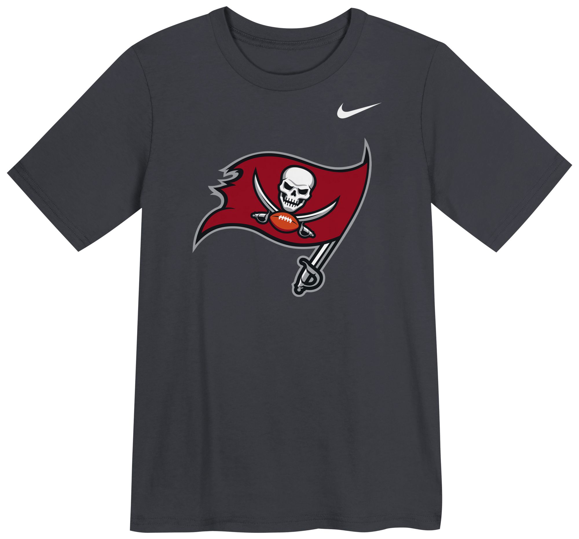 Nike Boys' Tampa Bay Buccaneers Anthracite Logo T-Shirt